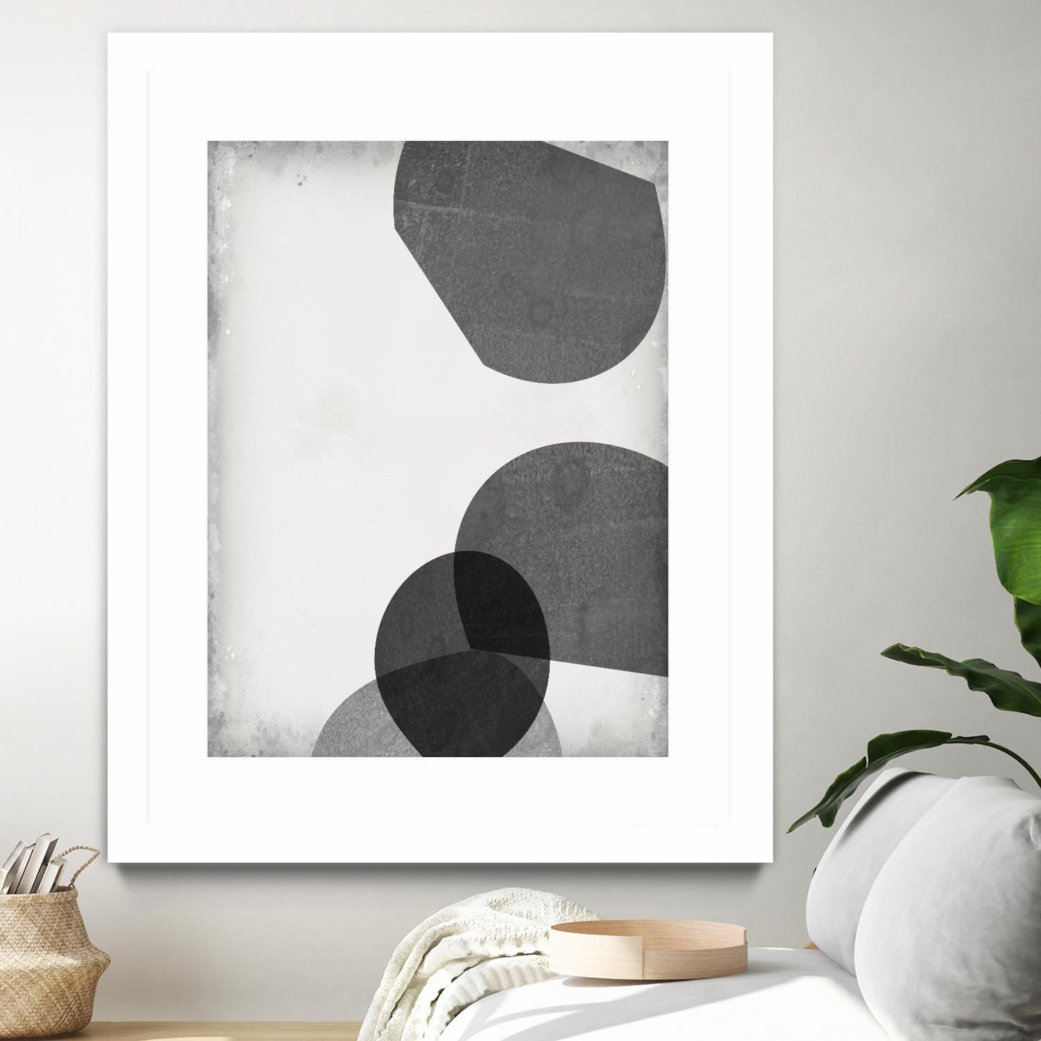 Grey Shapes III by Jennifer Goldberger on GIANT ART - neutral abstract