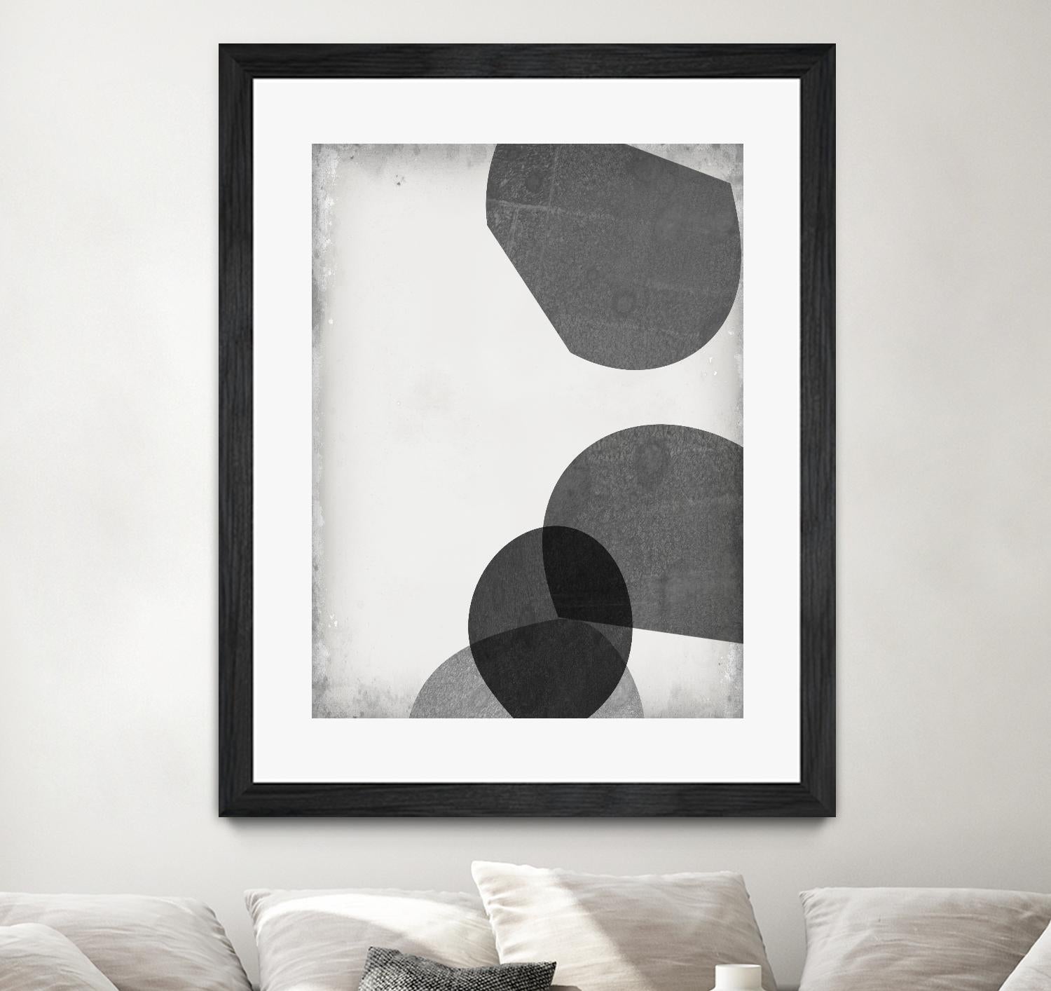 Grey Shapes III by Jennifer Goldberger on GIANT ART - neutral abstract