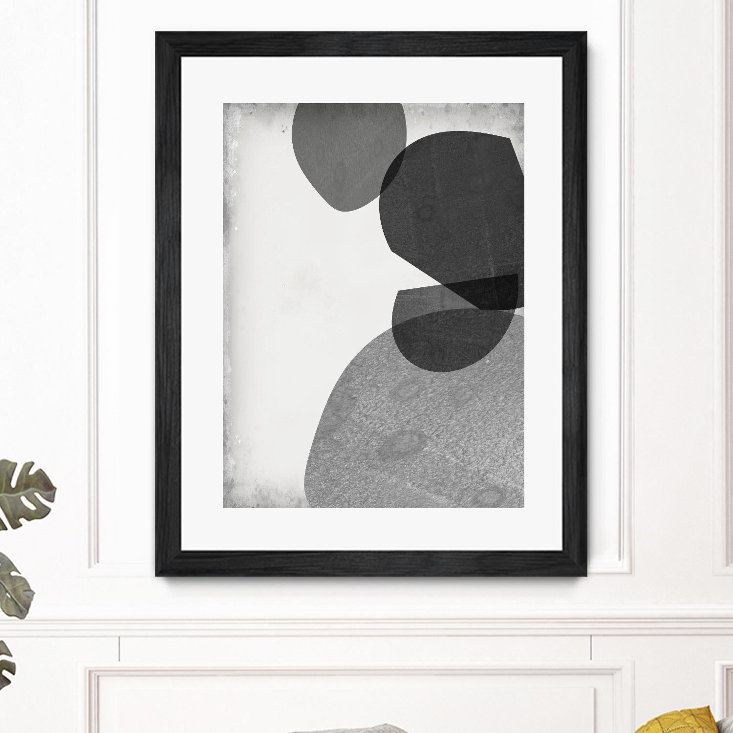 Grey Shapes IV by Jennifer Goldberger on GIANT ART - neutral abstract