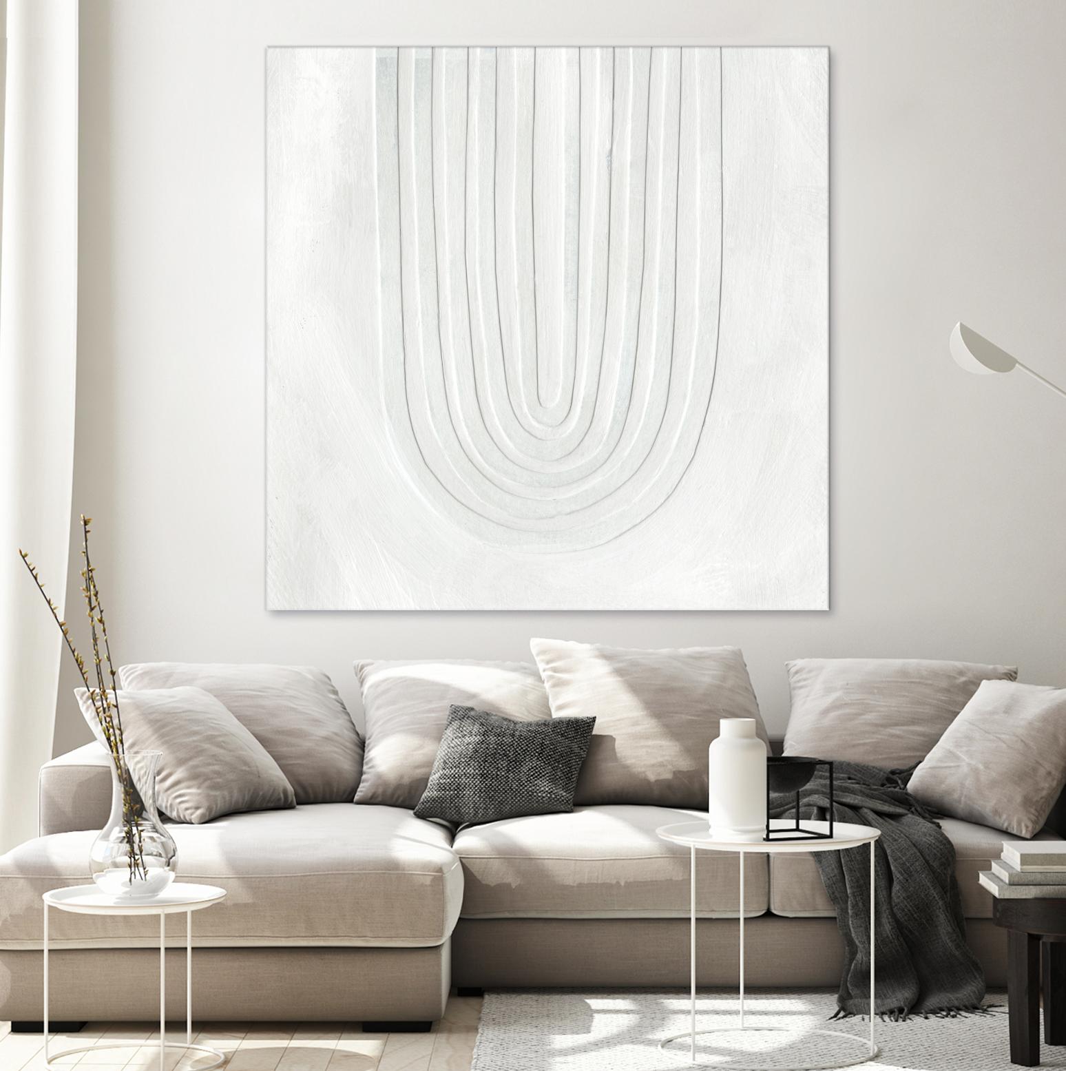 Arcobaleno Bianco IV by Emma Scarvey on GIANT ART - neutral abstract
