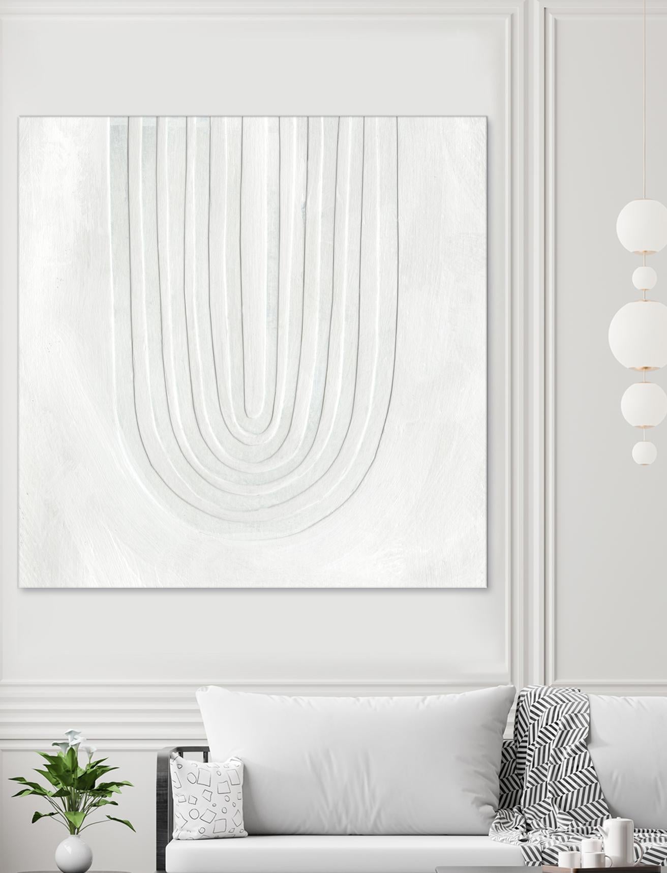 Arcobaleno Bianco IV by Emma Scarvey on GIANT ART - neutral abstract