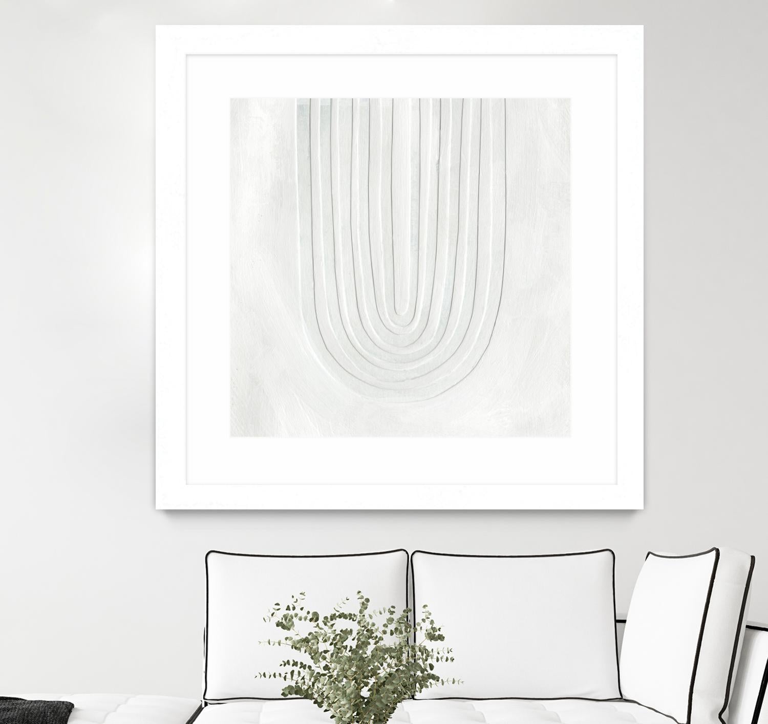 Arcobaleno Bianco IV by Emma Scarvey on GIANT ART - neutral abstract