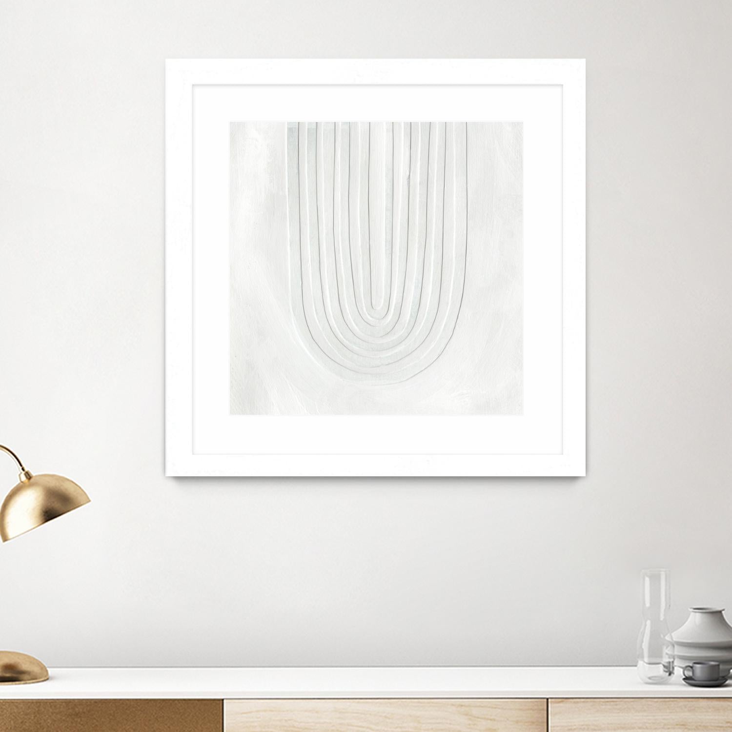 Arcobaleno Bianco IV by Emma Scarvey on GIANT ART - neutral abstract