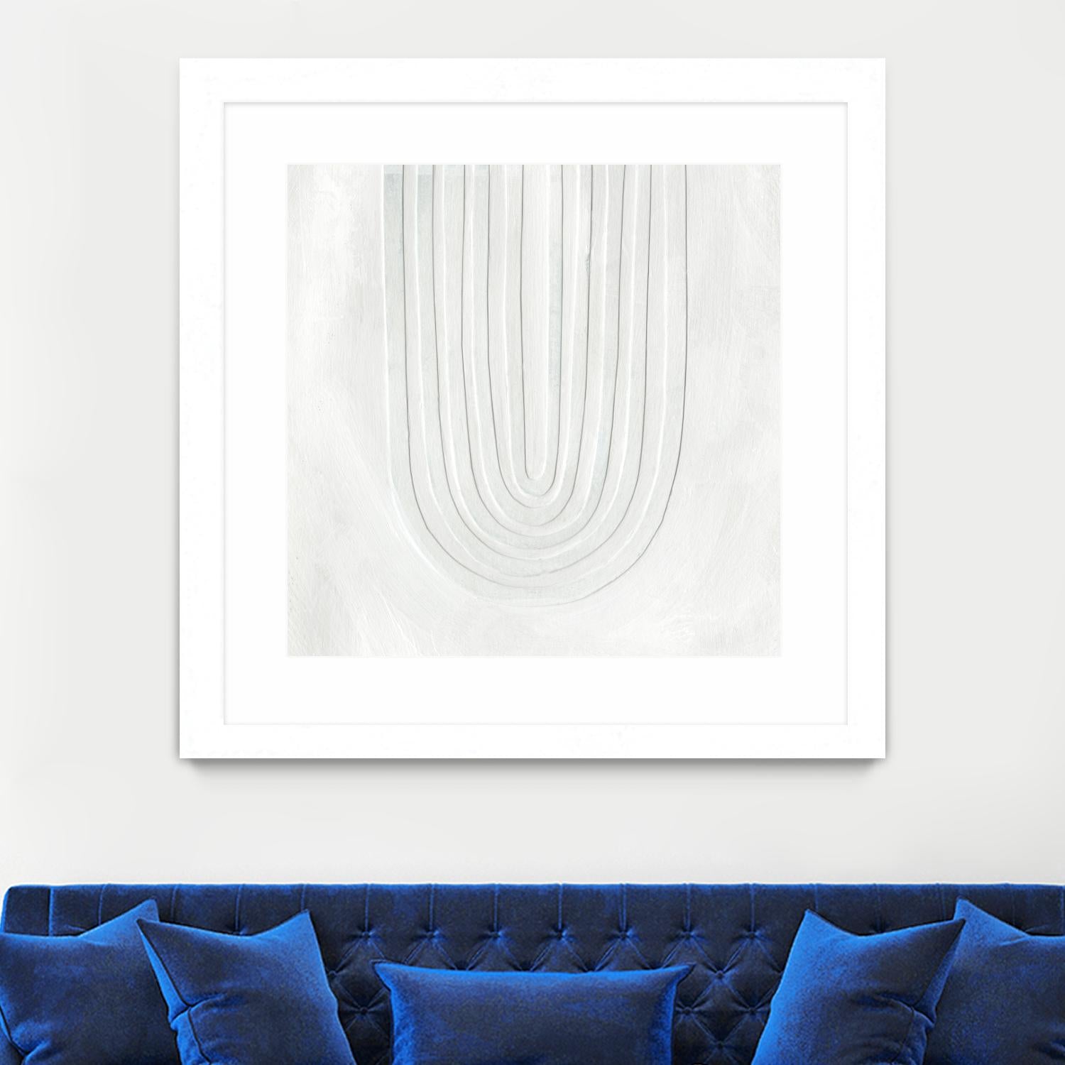Arcobaleno Bianco IV by Emma Scarvey on GIANT ART - neutral abstract