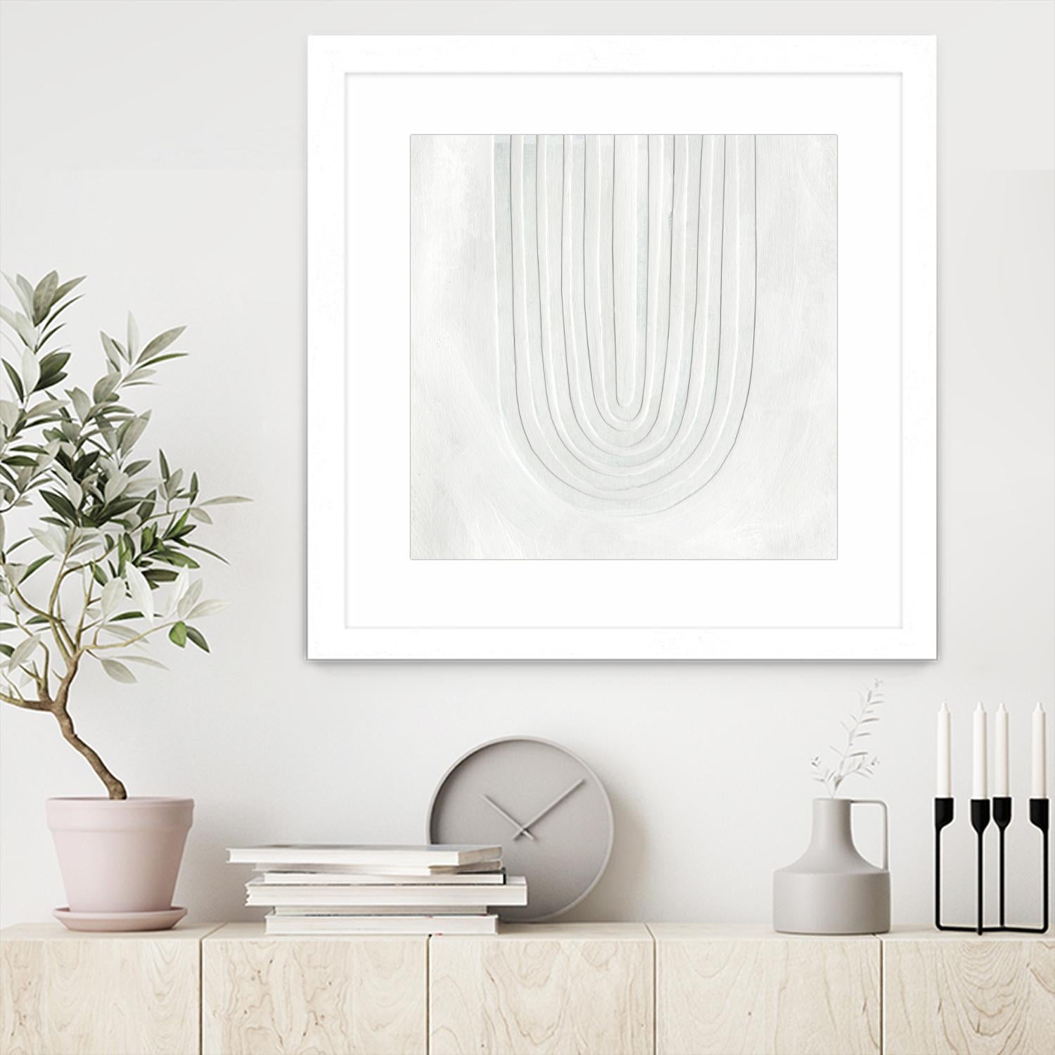 Arcobaleno Bianco IV by Emma Scarvey on GIANT ART - neutral abstract