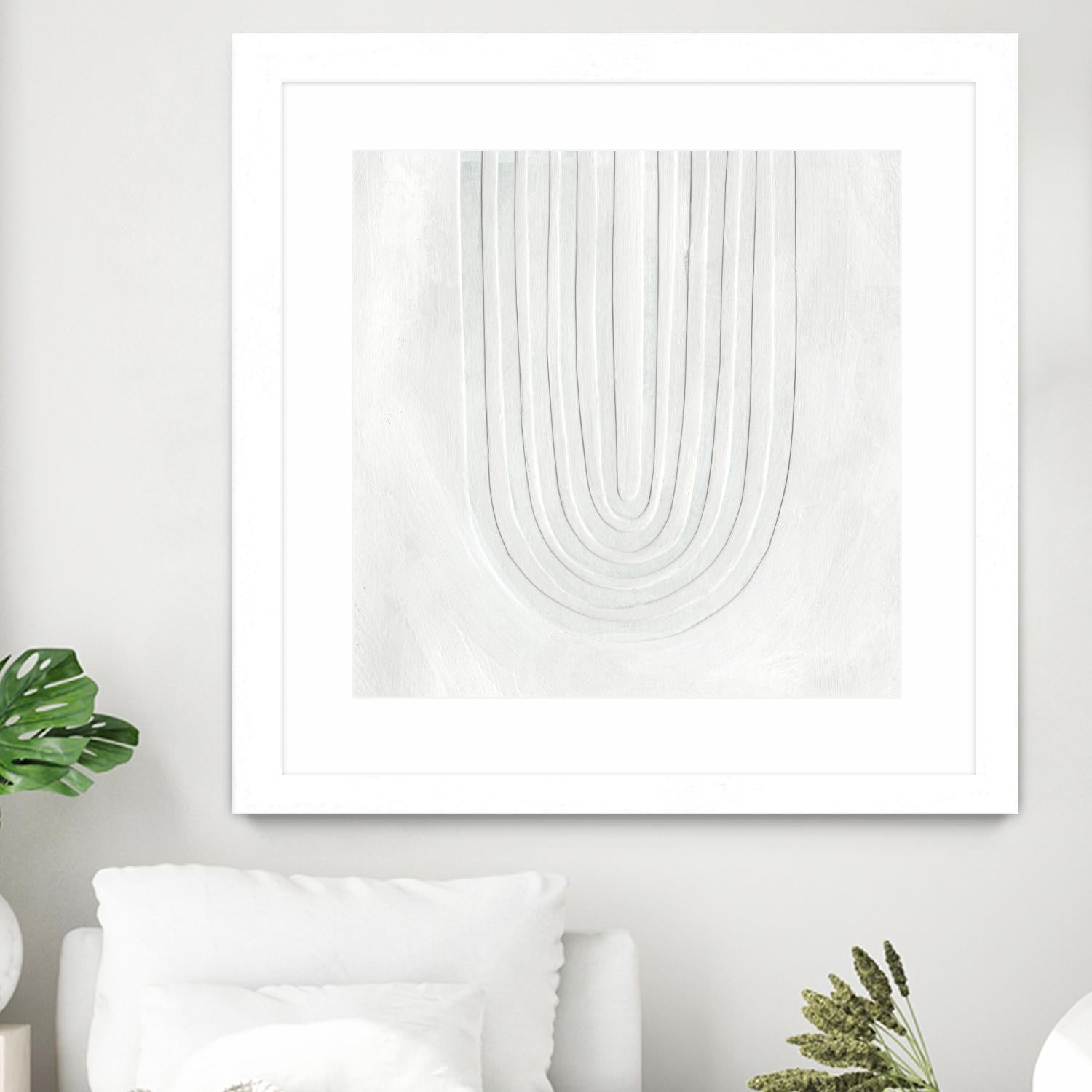 Arcobaleno Bianco IV by Emma Scarvey on GIANT ART - neutral abstract