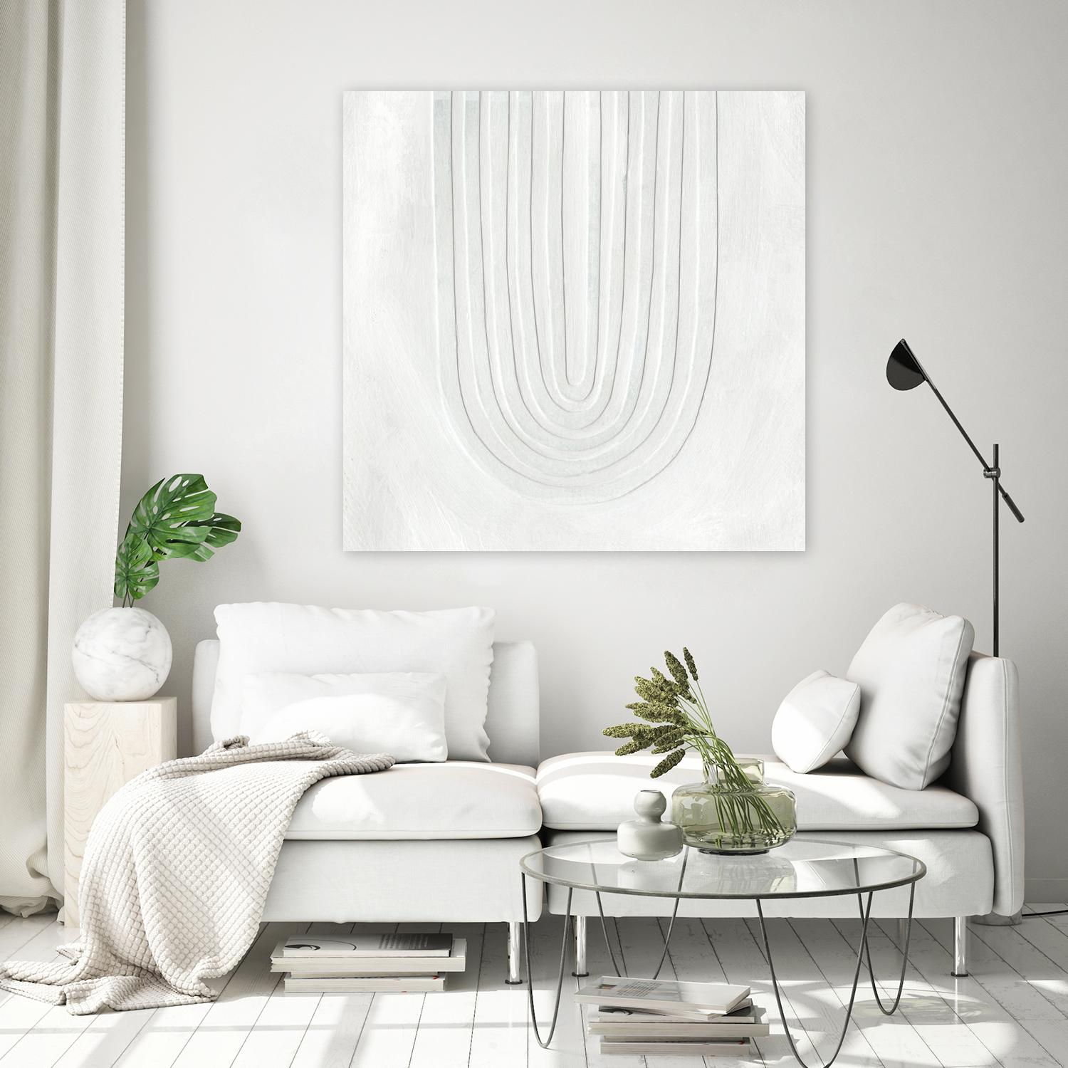 Arcobaleno Bianco IV by Emma Scarvey on GIANT ART - neutral abstract