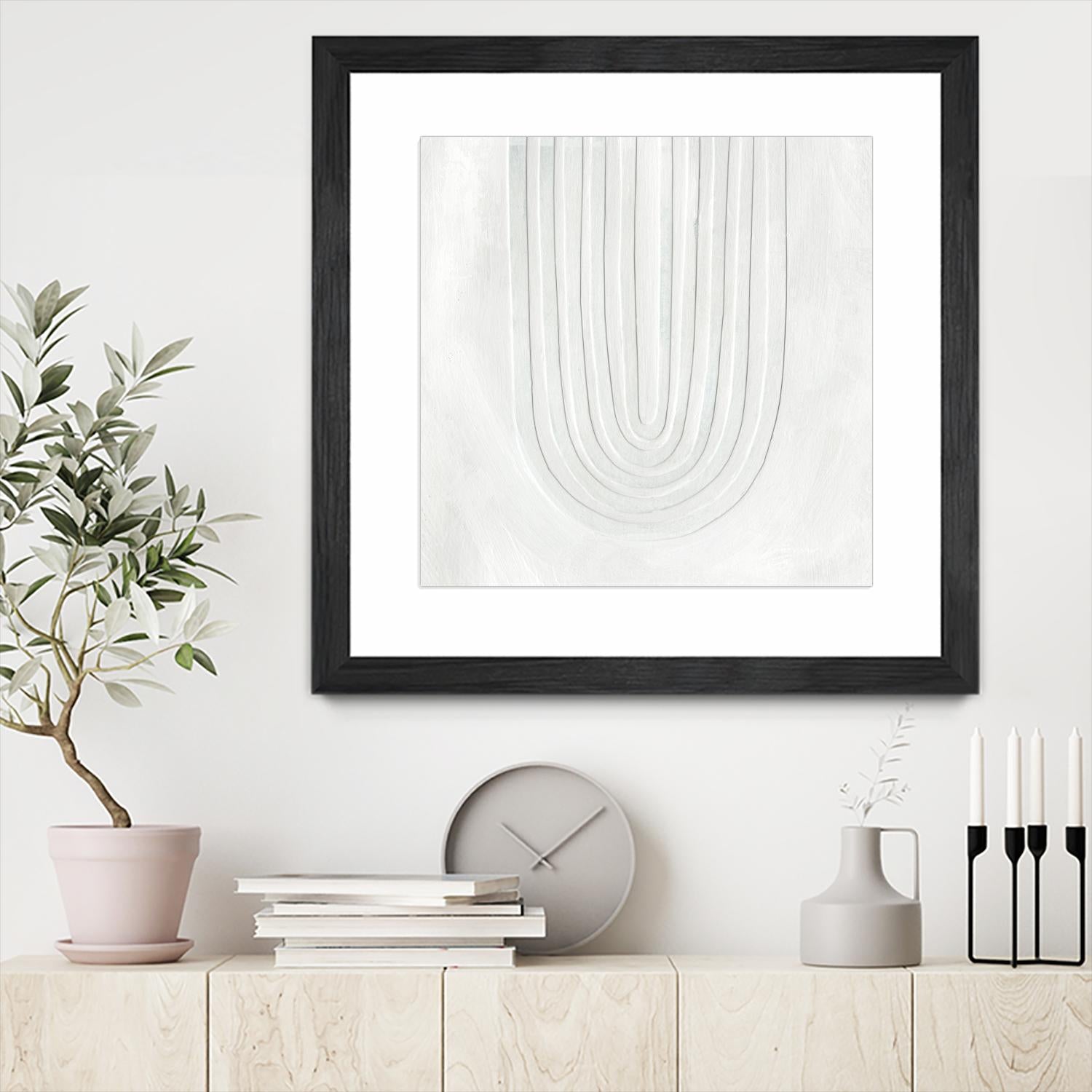 Arcobaleno Bianco IV by Emma Scarvey on GIANT ART - neutral abstract