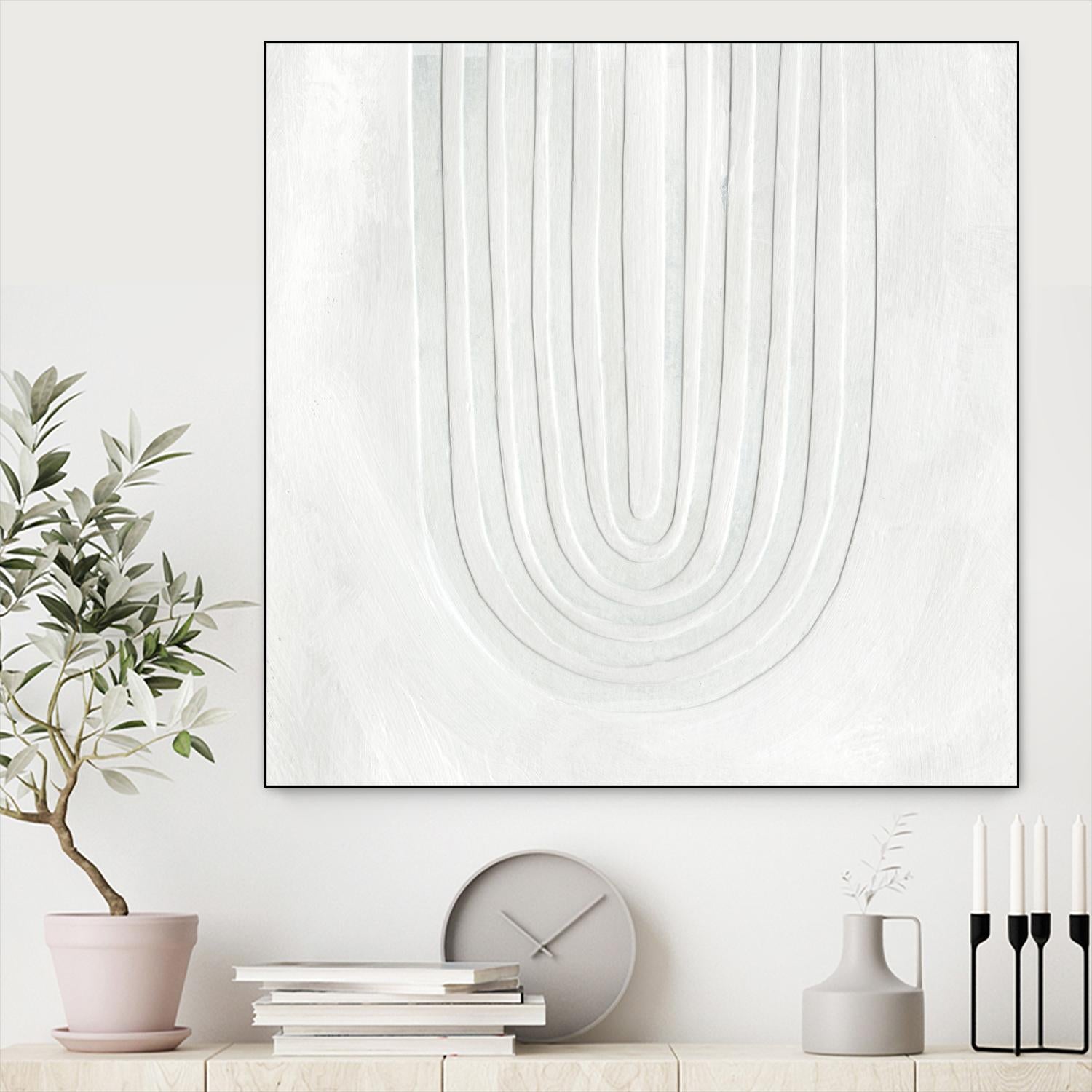 Arcobaleno Bianco IV by Emma Scarvey on GIANT ART - neutral abstract
