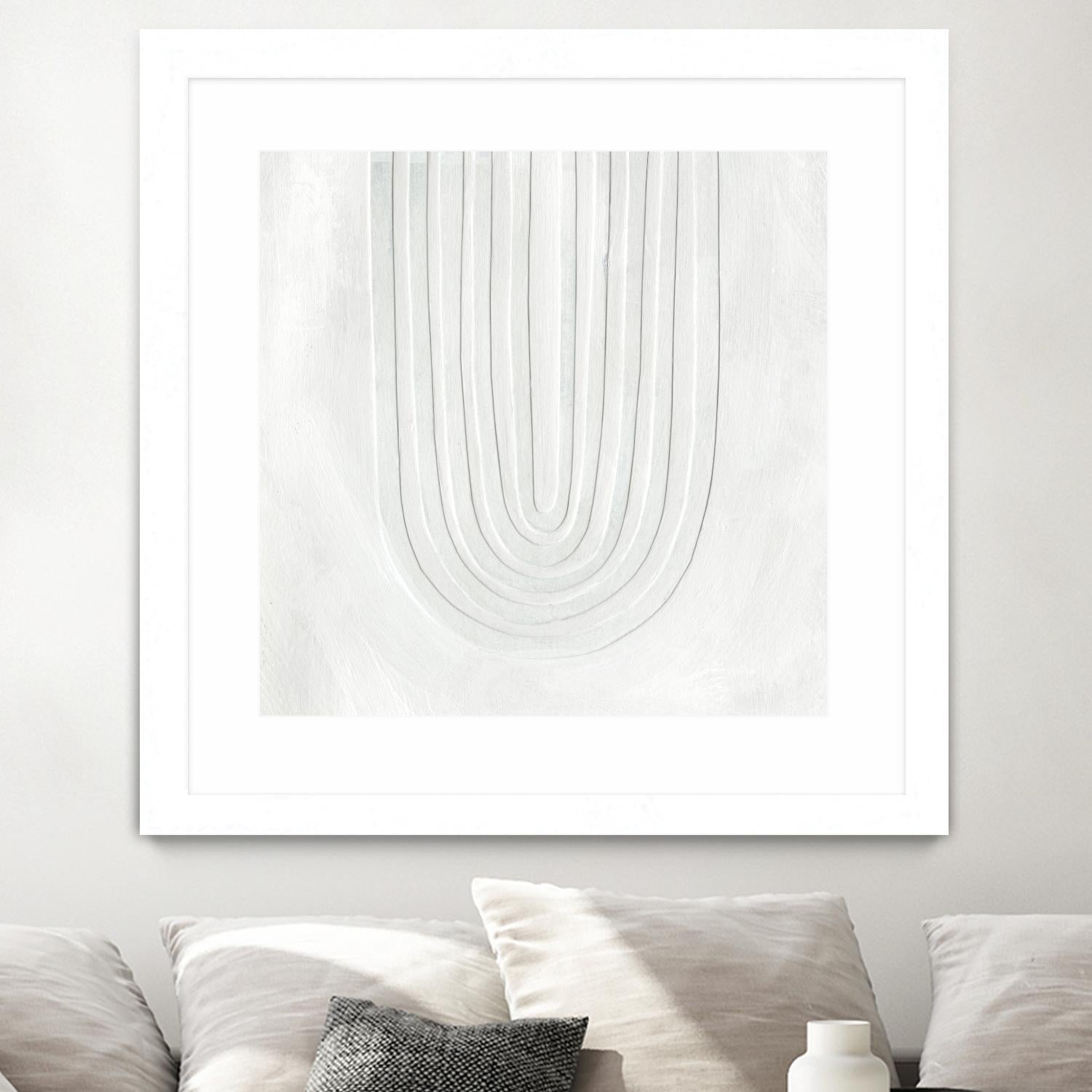 Arcobaleno Bianco IV by Emma Scarvey on GIANT ART - neutral abstract