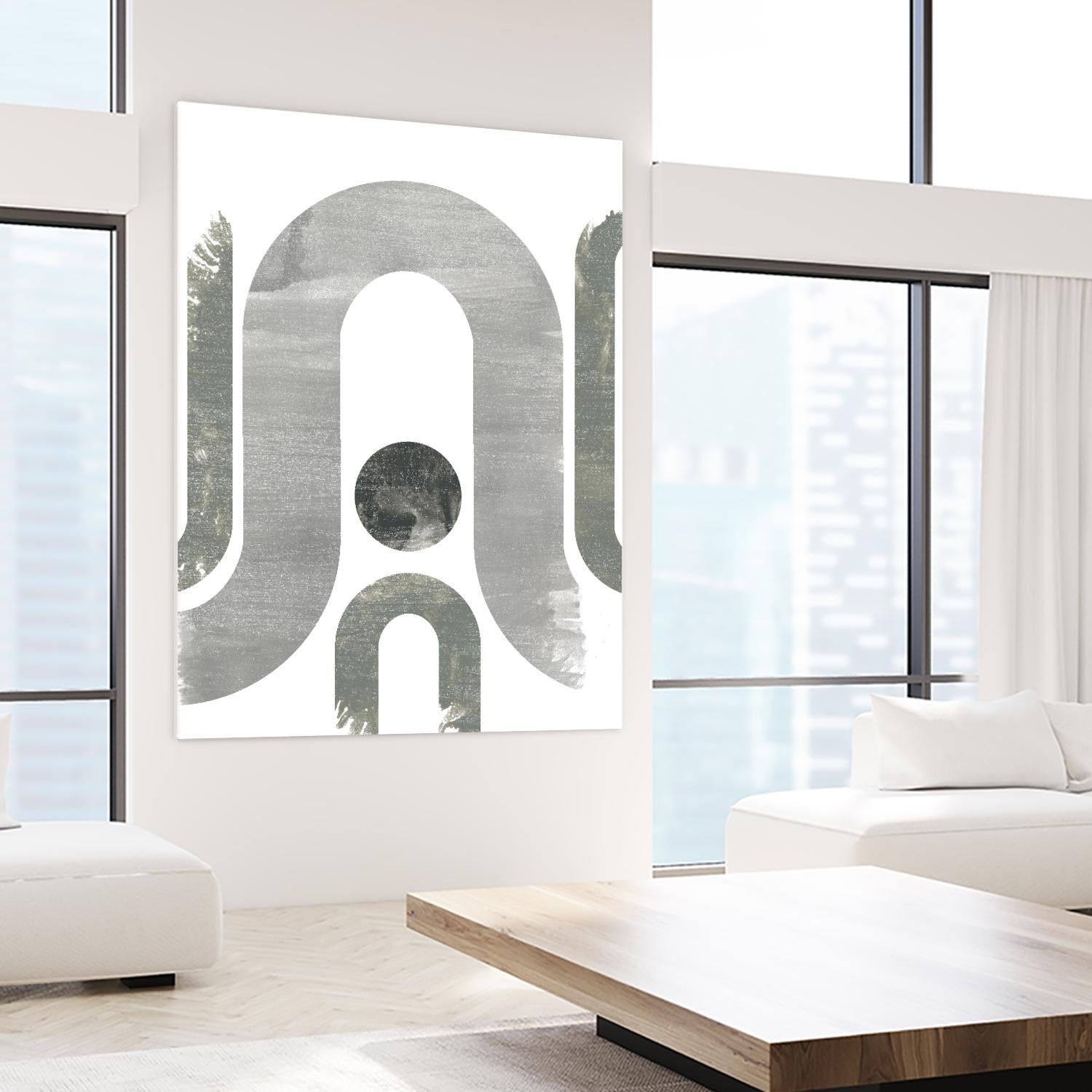 Lunar Maze II by June Erica Vess on GIANT ART - neutral abstract