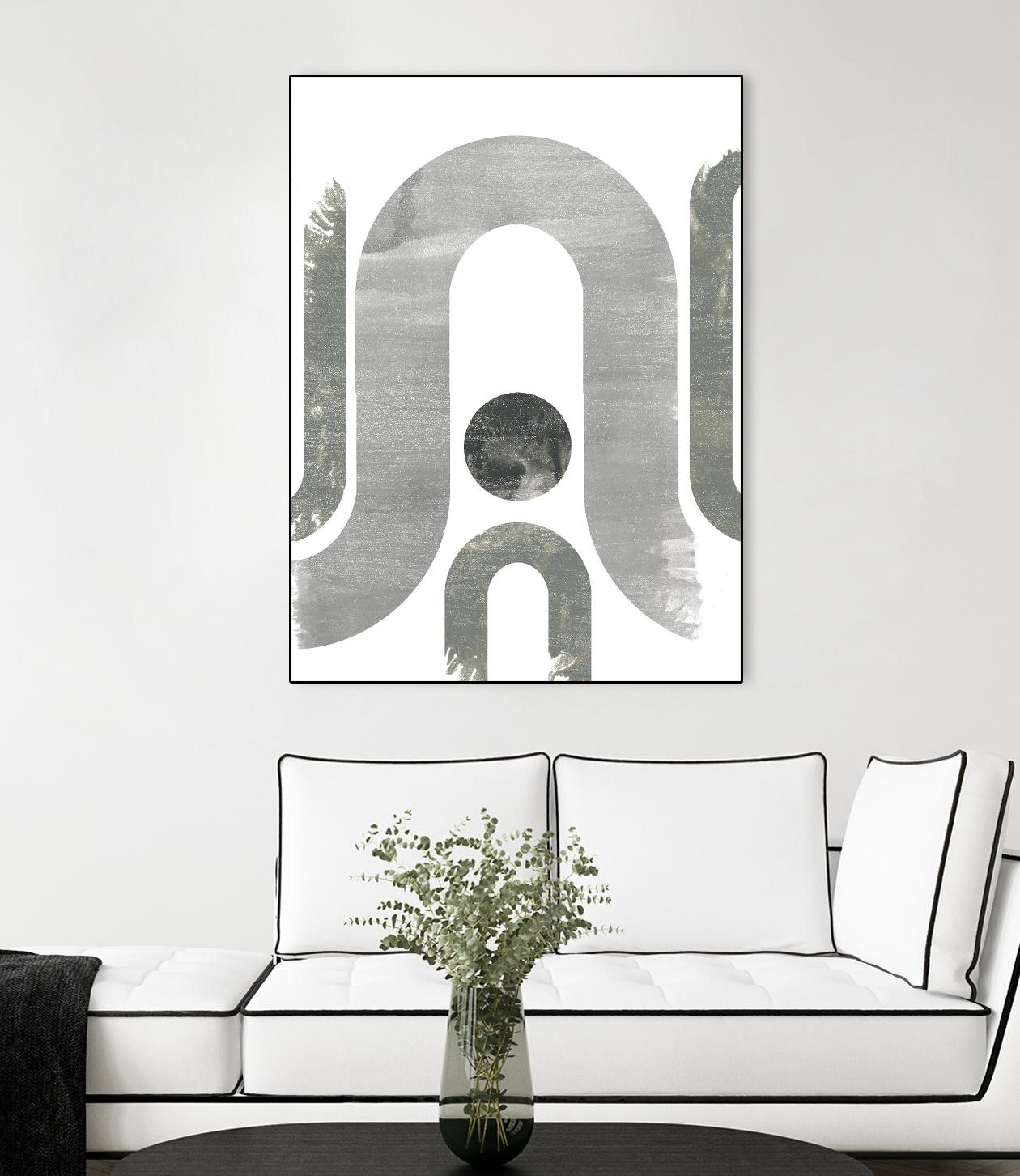 Lunar Maze II by June Erica Vess on GIANT ART - neutral abstract