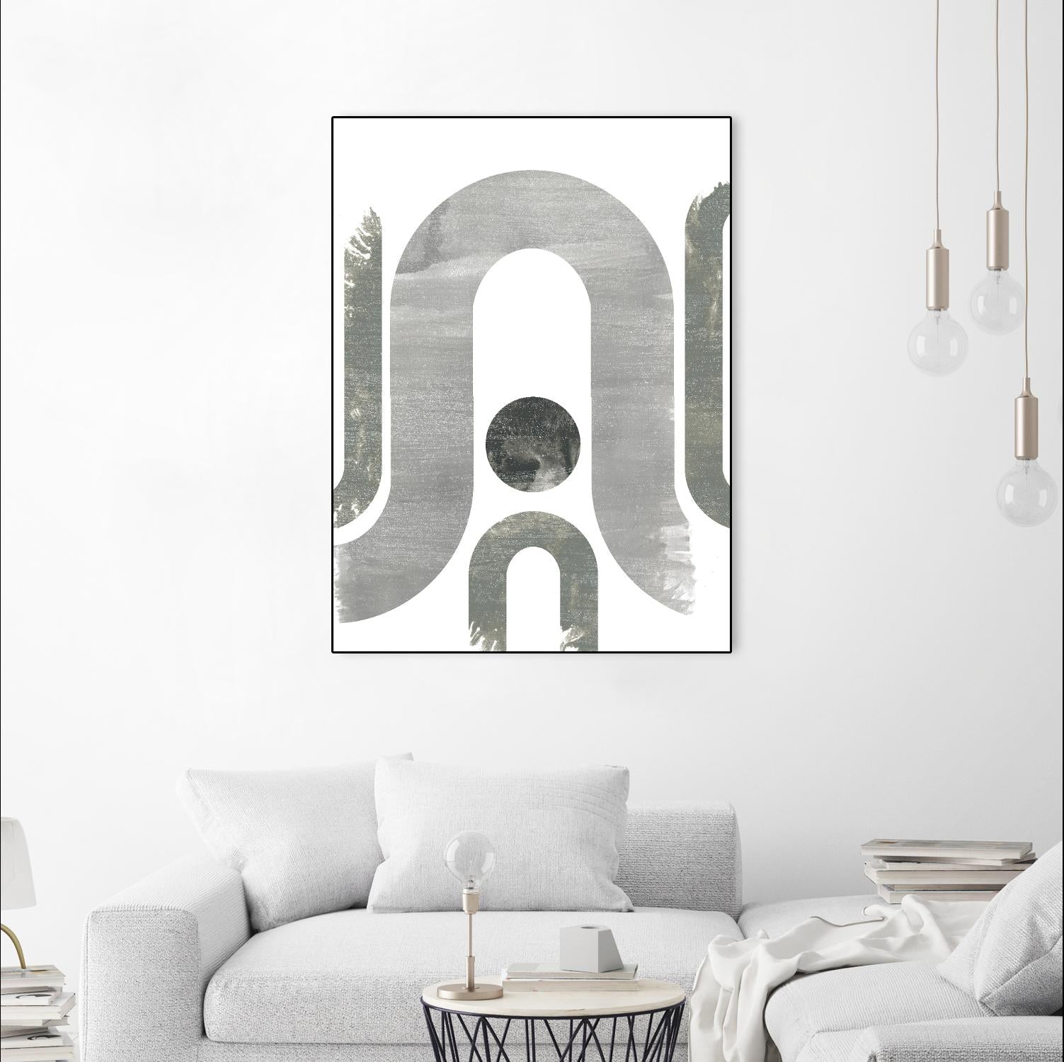 Lunar Maze II by June Erica Vess on GIANT ART - neutral abstract