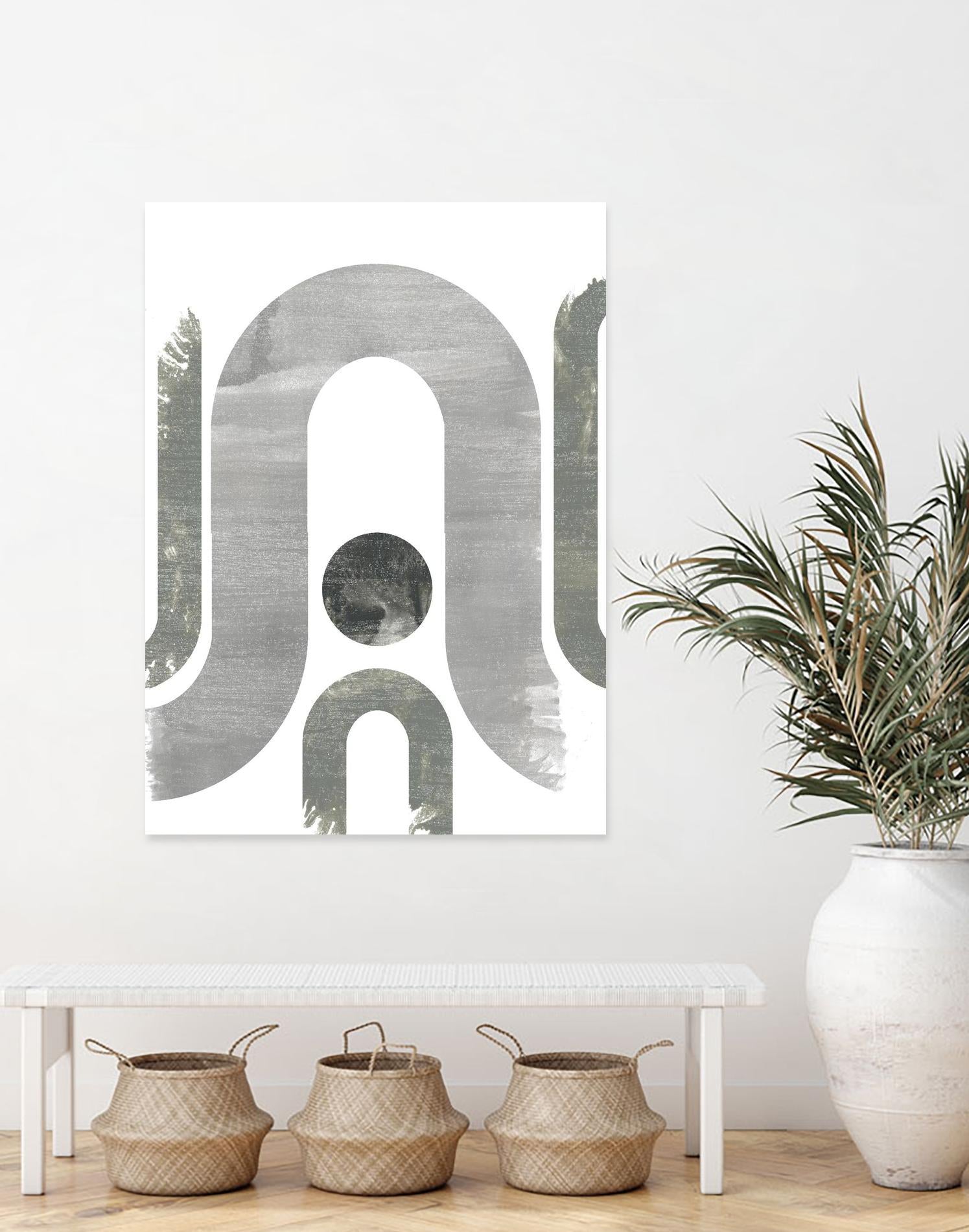 Lunar Maze II by June Erica Vess on GIANT ART - neutral abstract