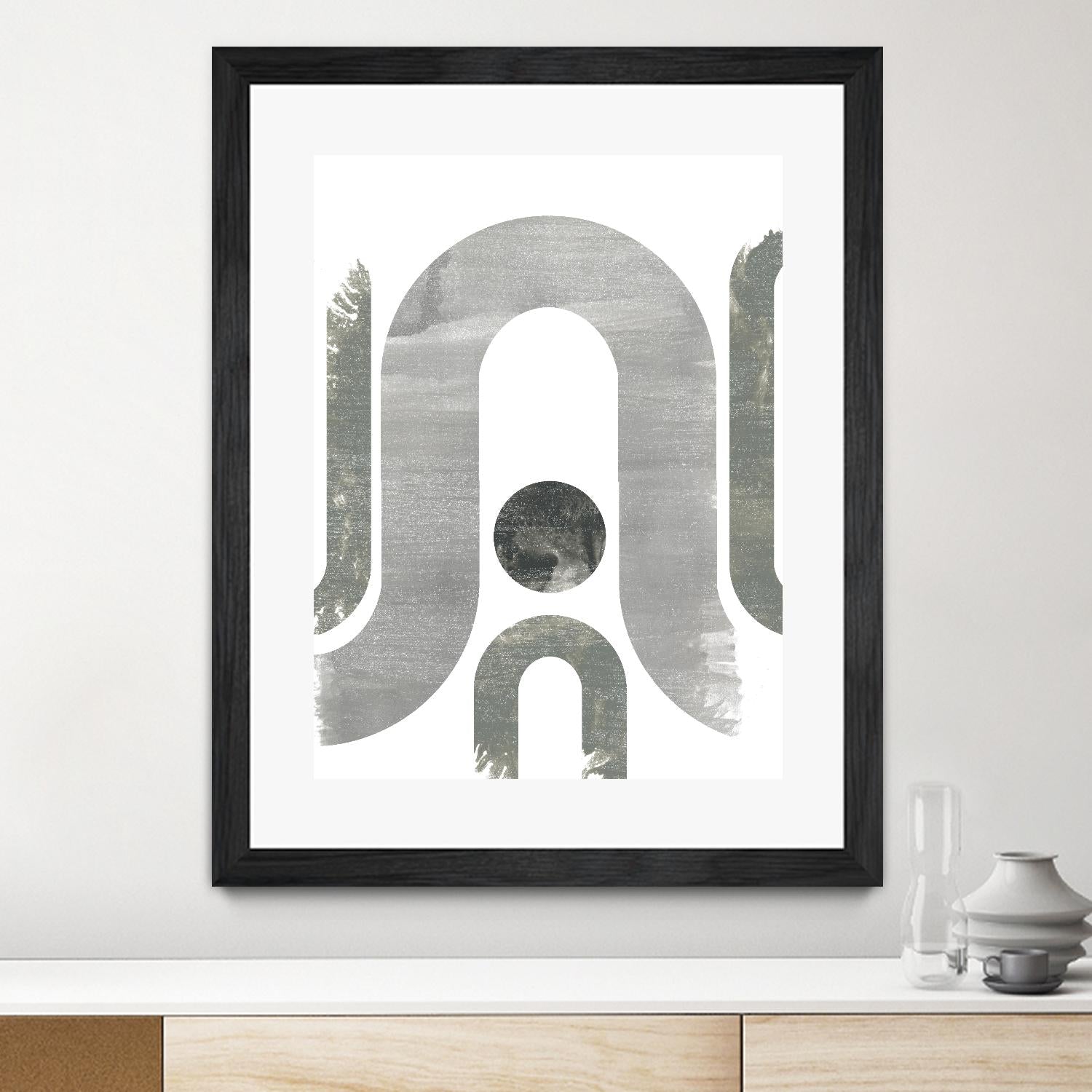 Lunar Maze II by June Erica Vess on GIANT ART - neutral abstract