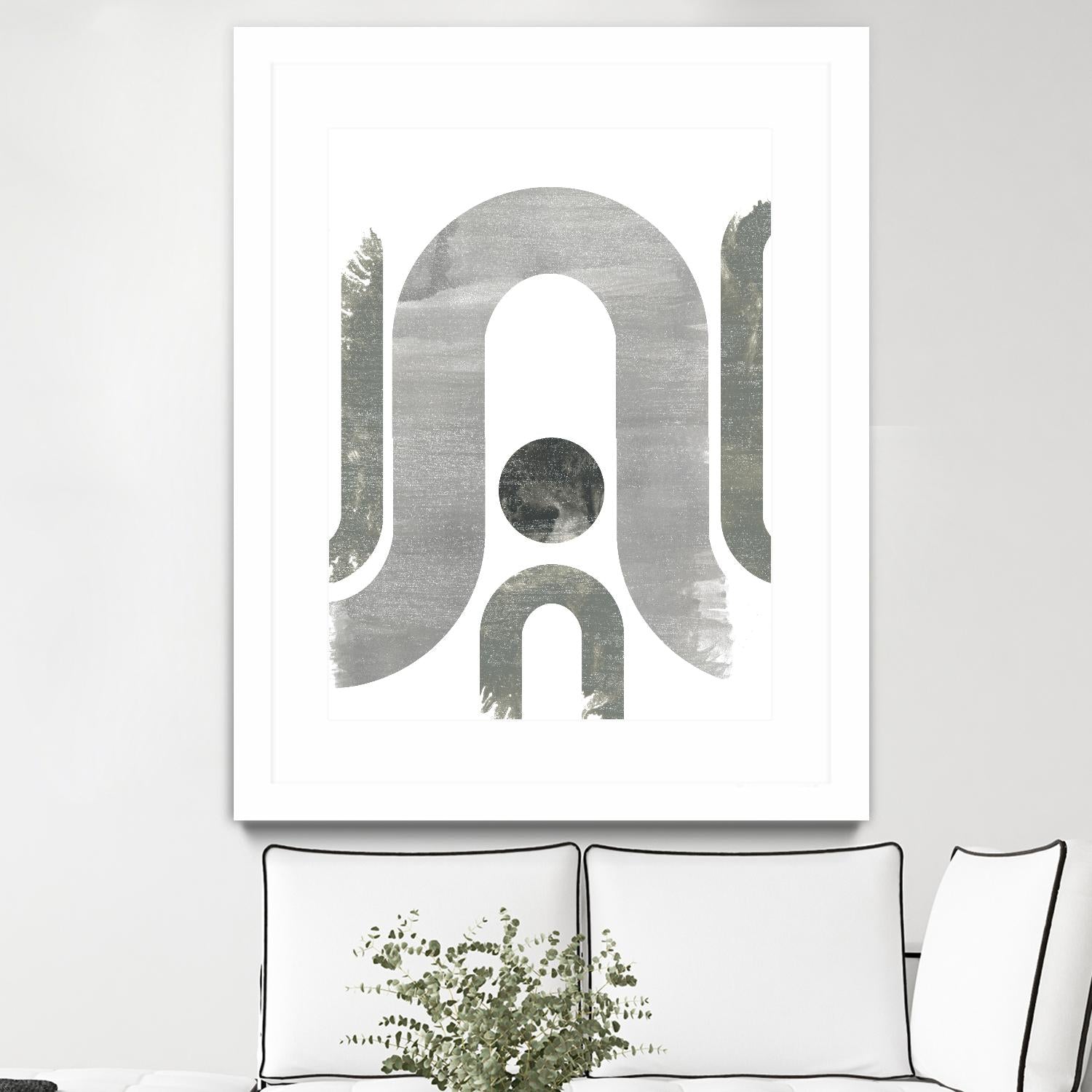 Lunar Maze II by June Erica Vess on GIANT ART - neutral abstract