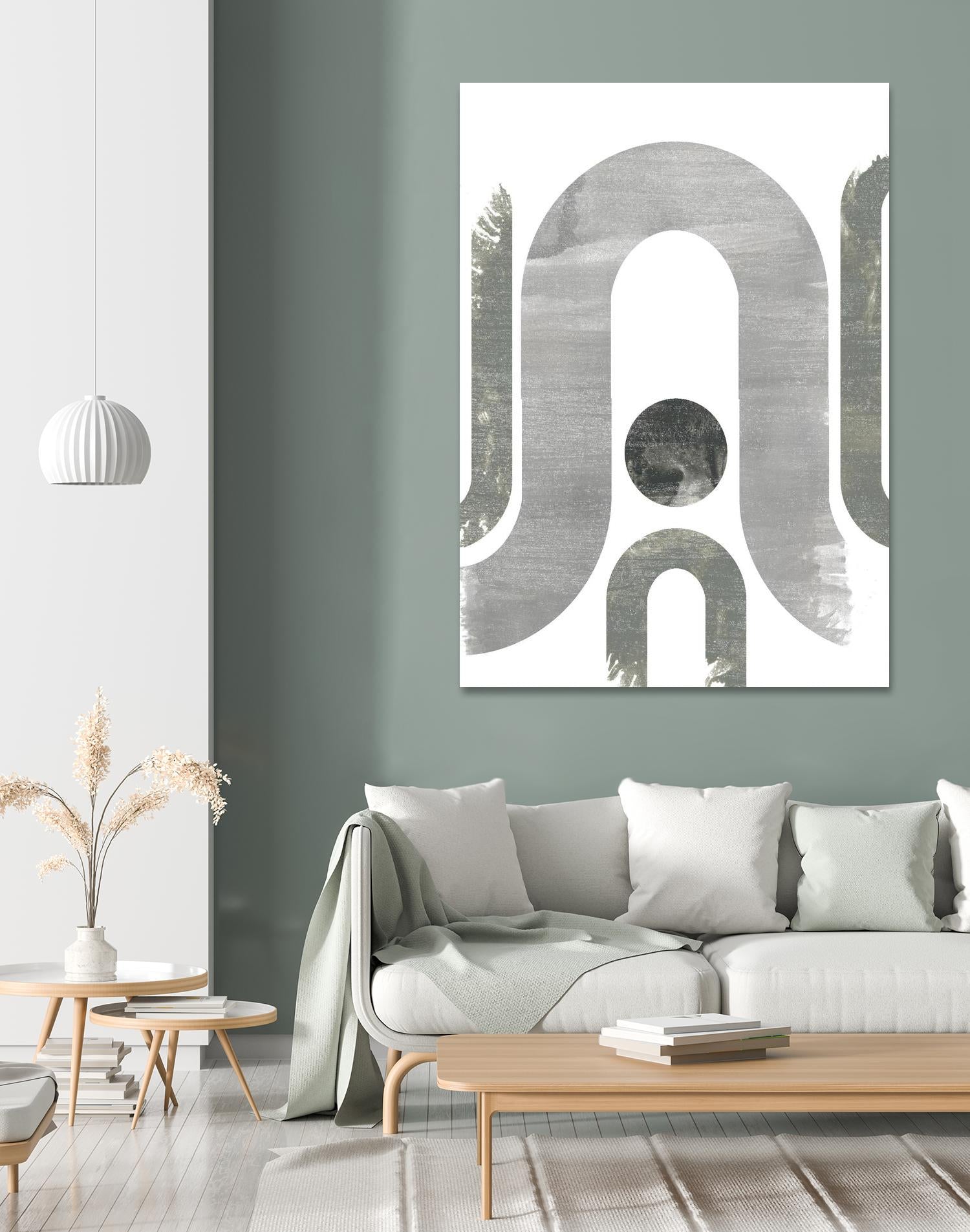 Lunar Maze II by June Erica Vess on GIANT ART - neutral abstract