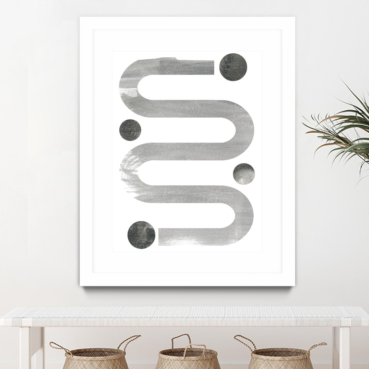 Lunar Maze IV by June Erica Vess on GIANT ART - neutral abstract