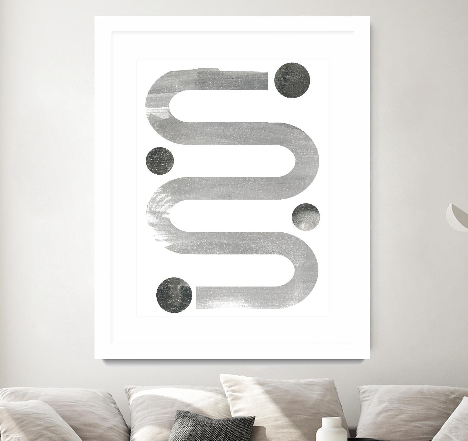 Lunar Maze IV by June Erica Vess on GIANT ART - neutral abstract