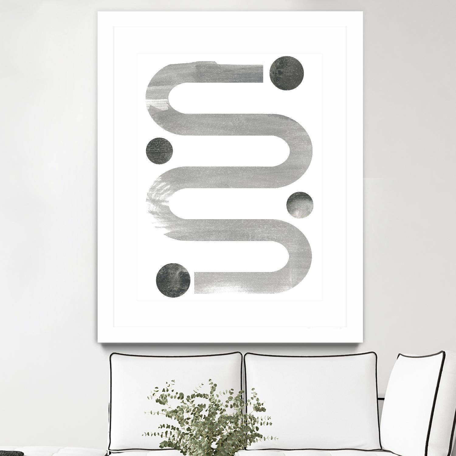 Lunar Maze IV by June Erica Vess on GIANT ART - neutral abstract