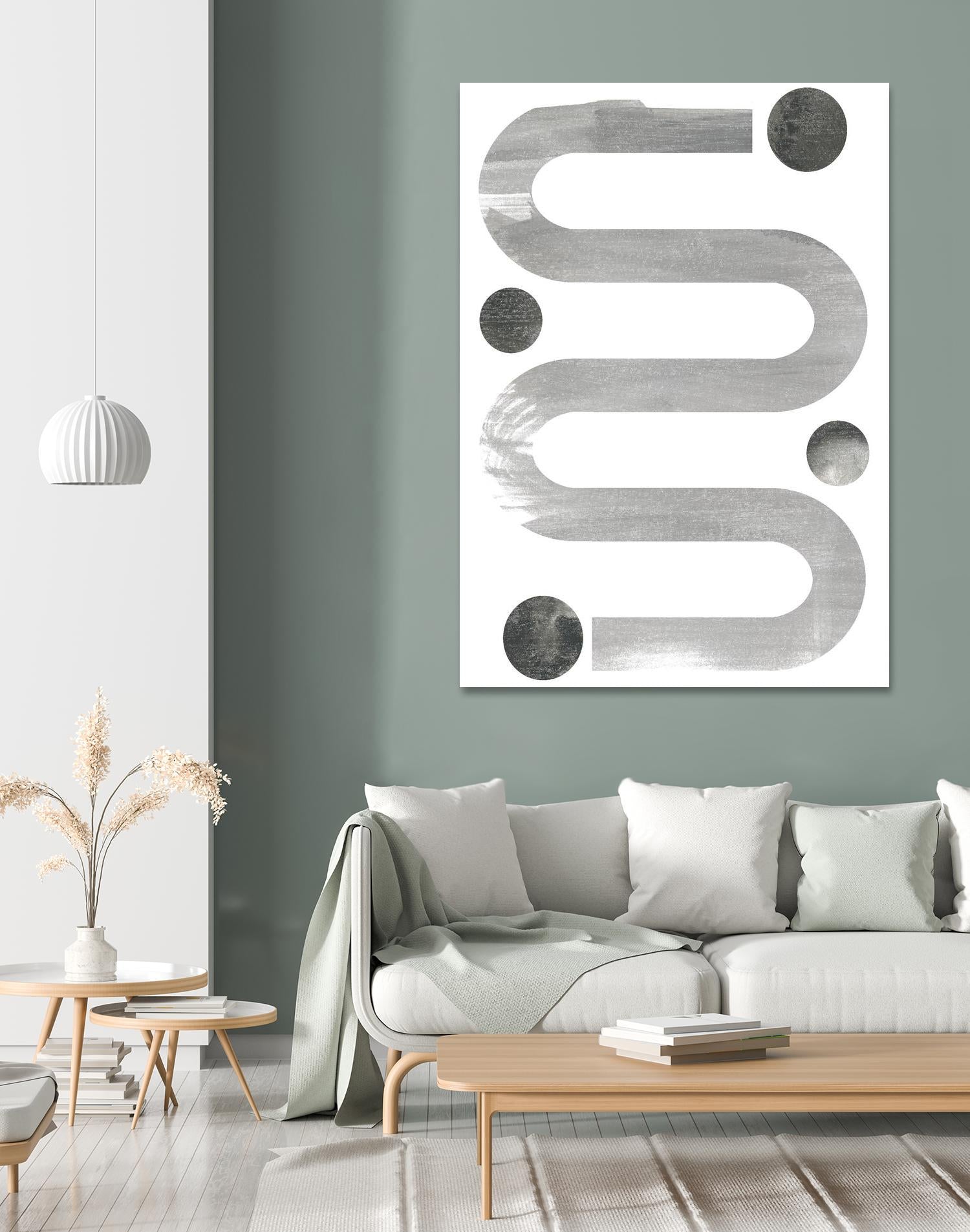 Lunar Maze IV by June Erica Vess on GIANT ART - neutral abstract