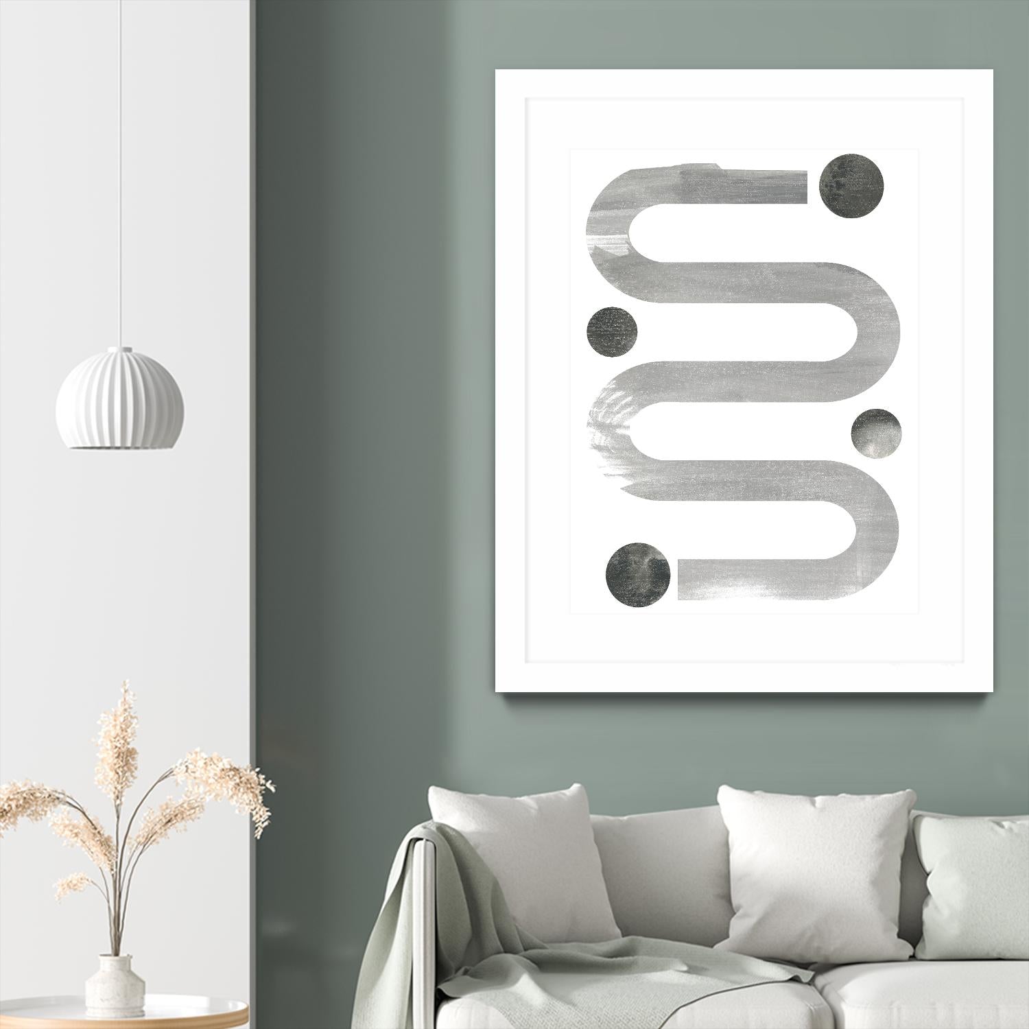 Lunar Maze IV by June Erica Vess on GIANT ART - neutral abstract