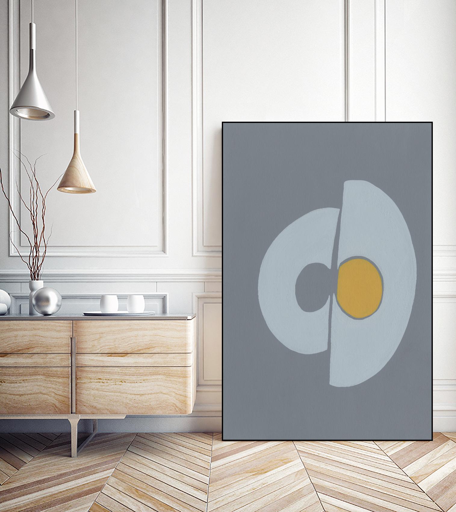 Quaternary Trilogy III by Regina Moore on GIANT ART - neutral abstract