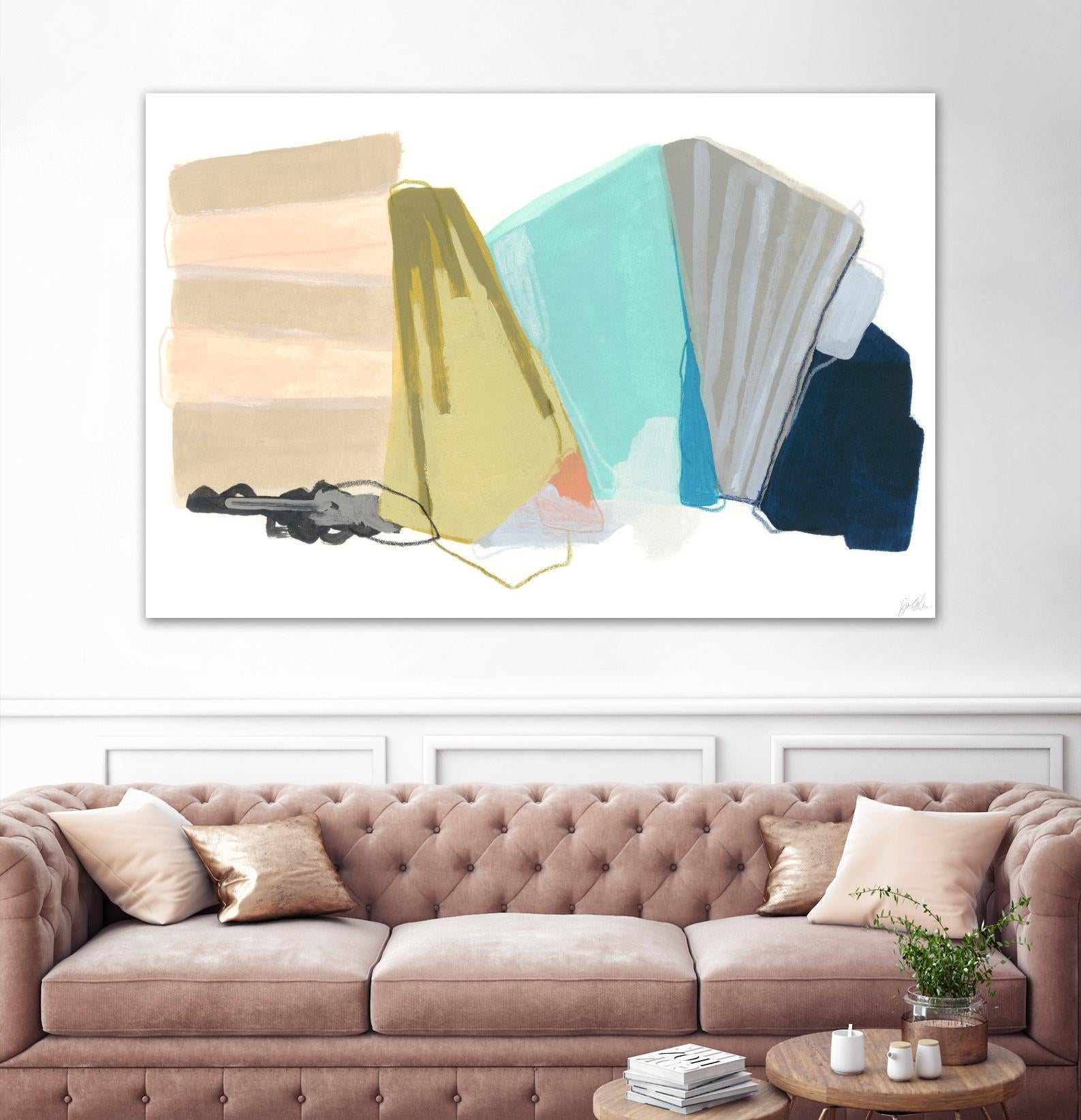 Accordion Fold I by June Erica Vess on GIANT ART - pastels abstract