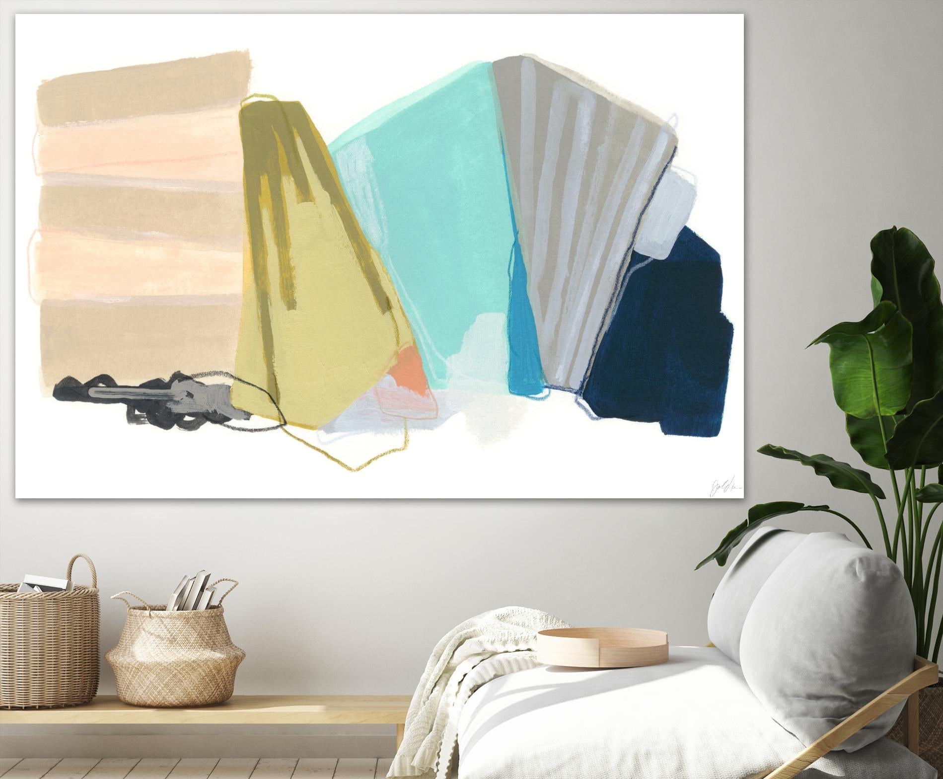 Accordion Fold I by June Erica Vess on GIANT ART - pastels abstract