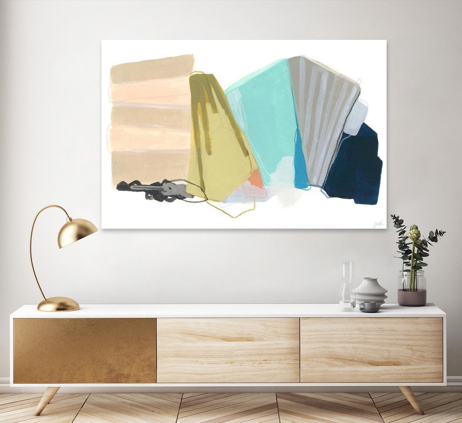 Accordion Fold I by June Erica Vess on GIANT ART - pastels abstract