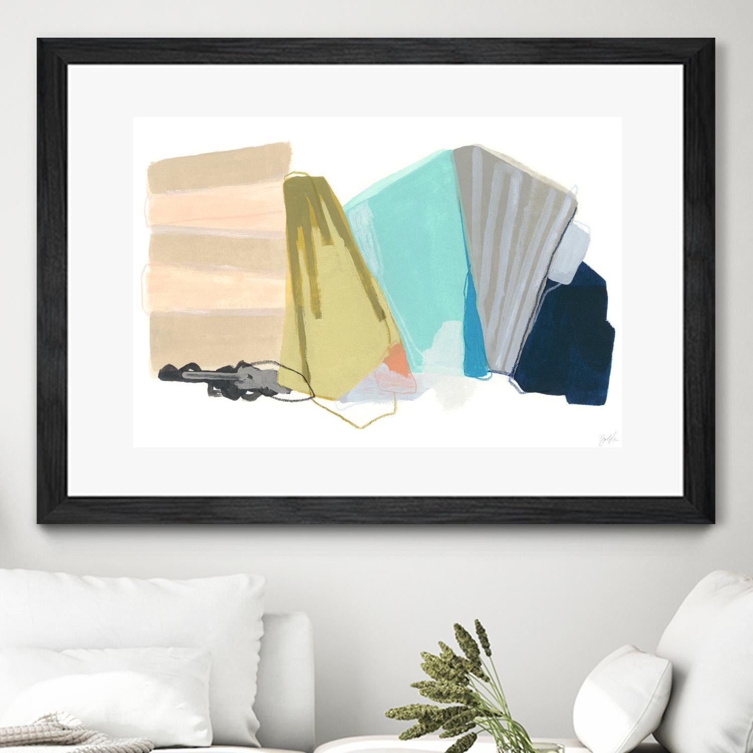 Accordion Fold I by June Erica Vess on GIANT ART - pastels abstract