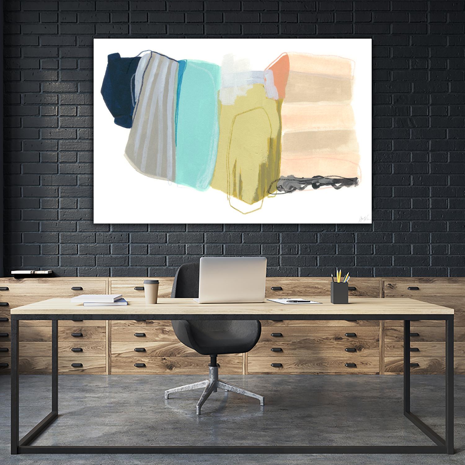 Accordion Fold II by June Erica Vess on GIANT ART - pastels abstract