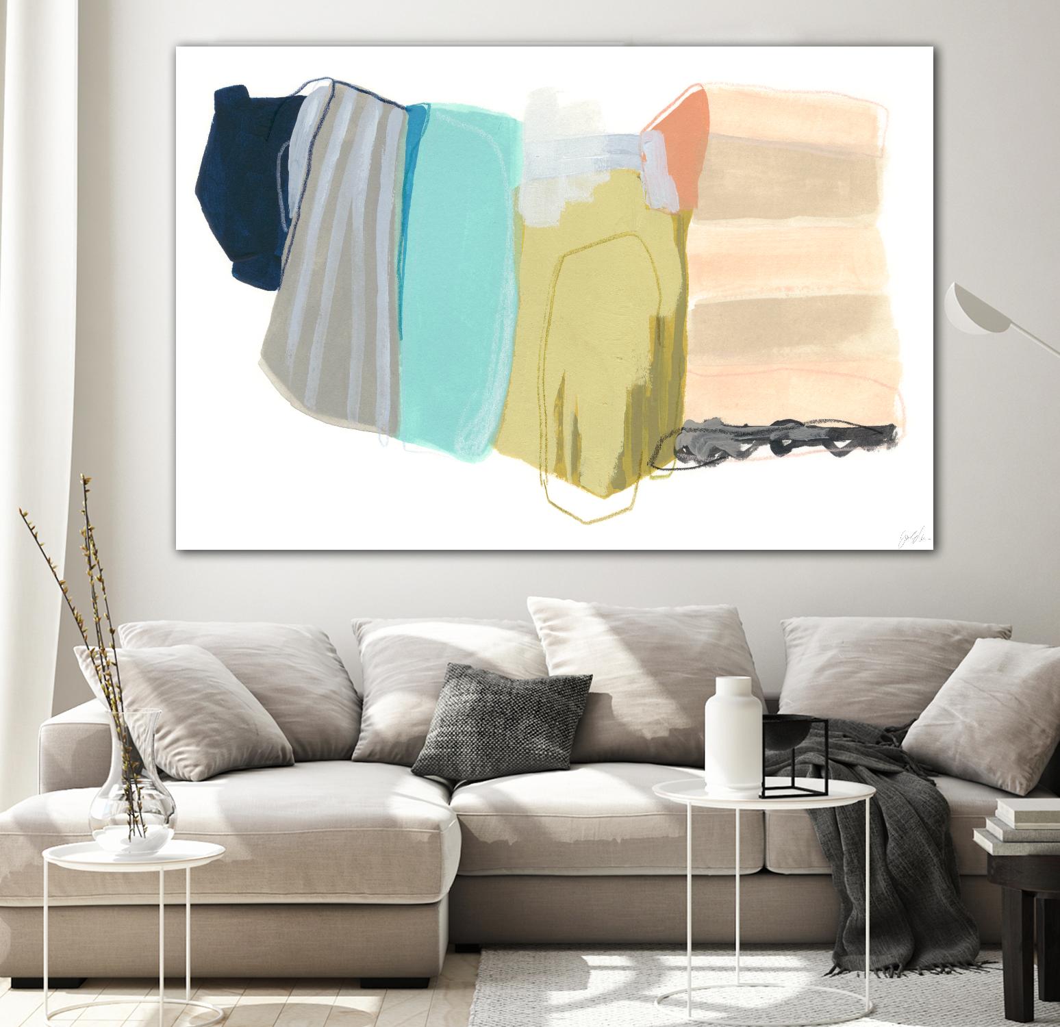 Accordion Fold II by June Erica Vess on GIANT ART - pastels abstract