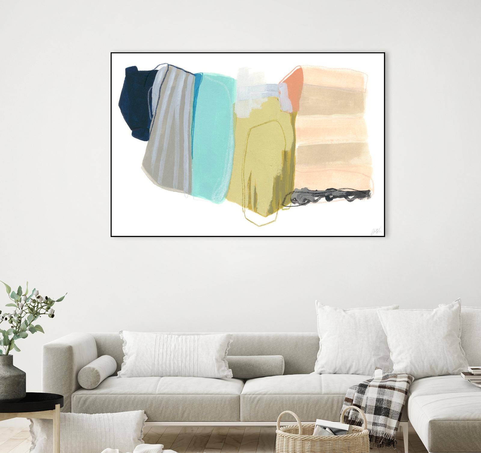 Accordion Fold II by June Erica Vess on GIANT ART - pastels abstract