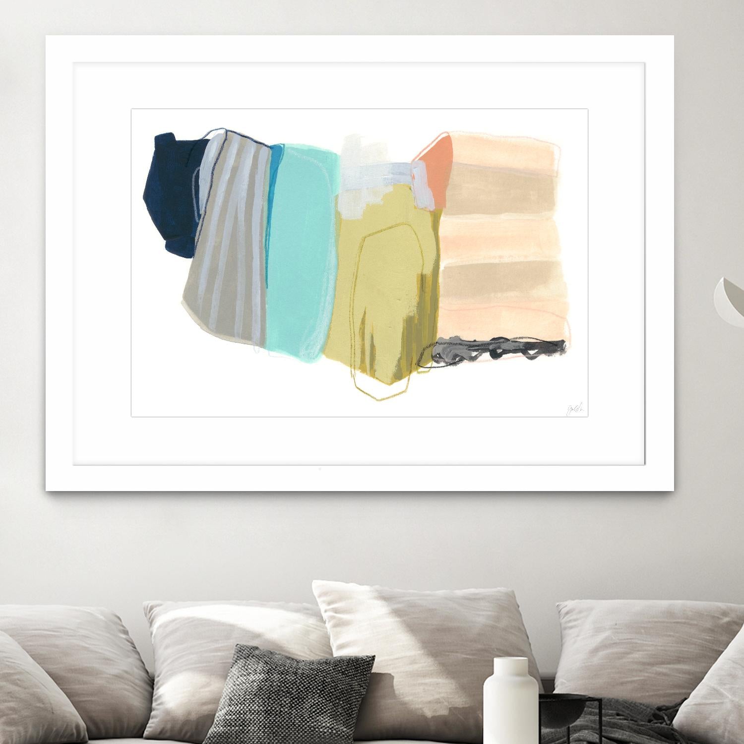 Accordion Fold II by June Erica Vess on GIANT ART - pastels abstract