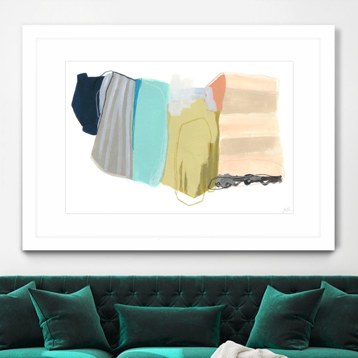 Accordion Fold II by June Erica Vess on GIANT ART - pastels abstract