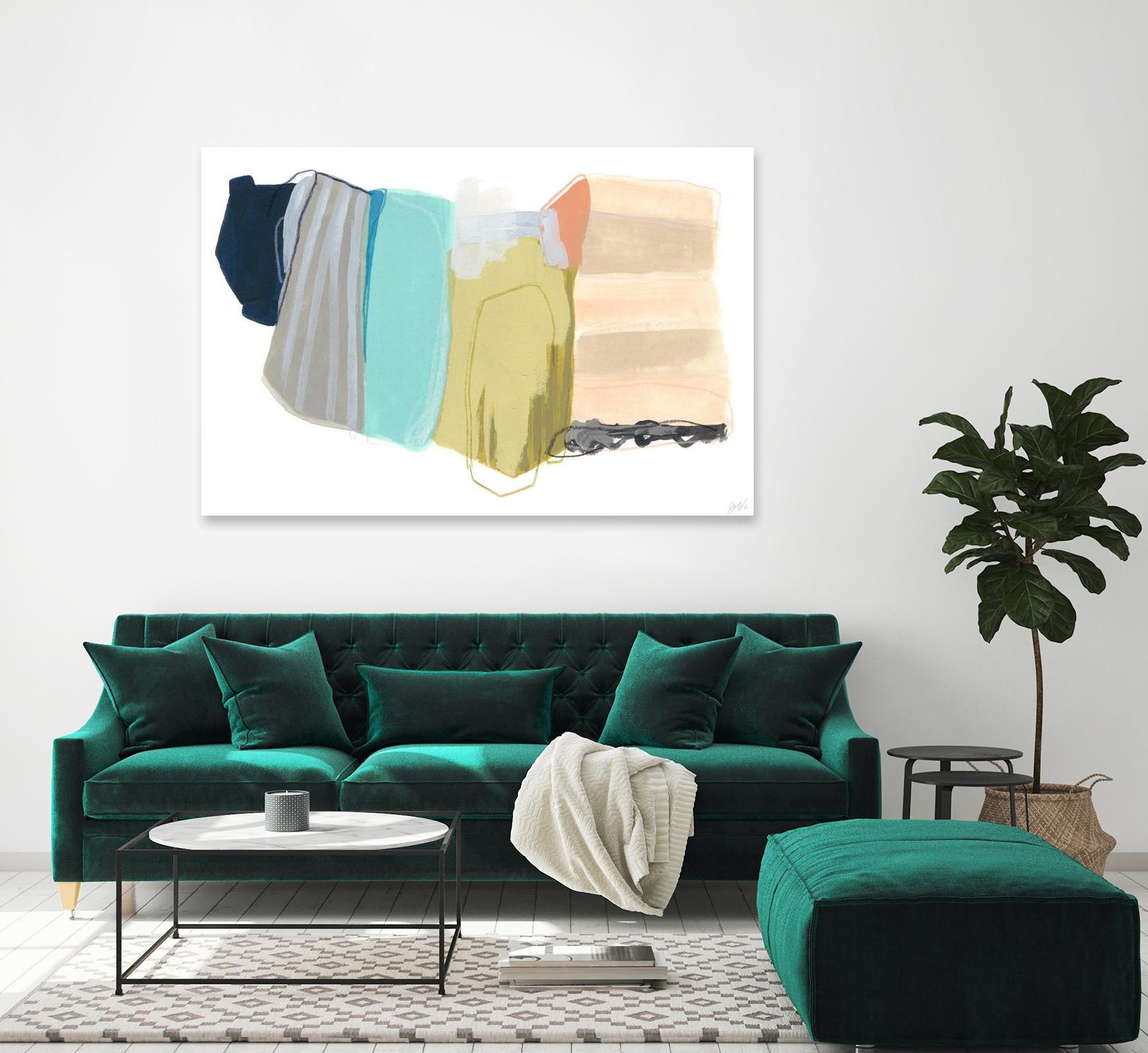 Accordion Fold II by June Erica Vess on GIANT ART - pastels abstract