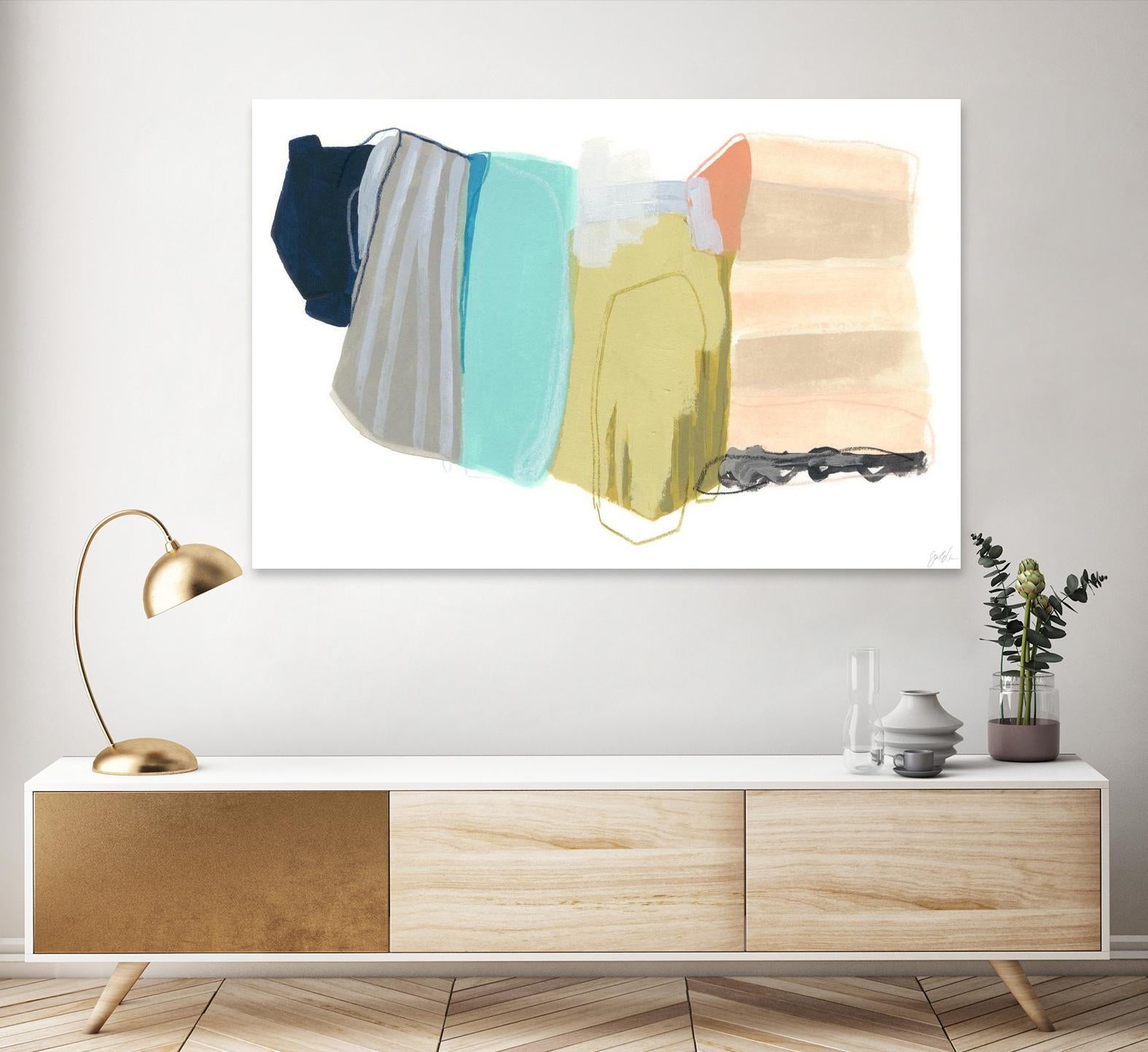 Accordion Fold II by June Erica Vess on GIANT ART - pastels abstract