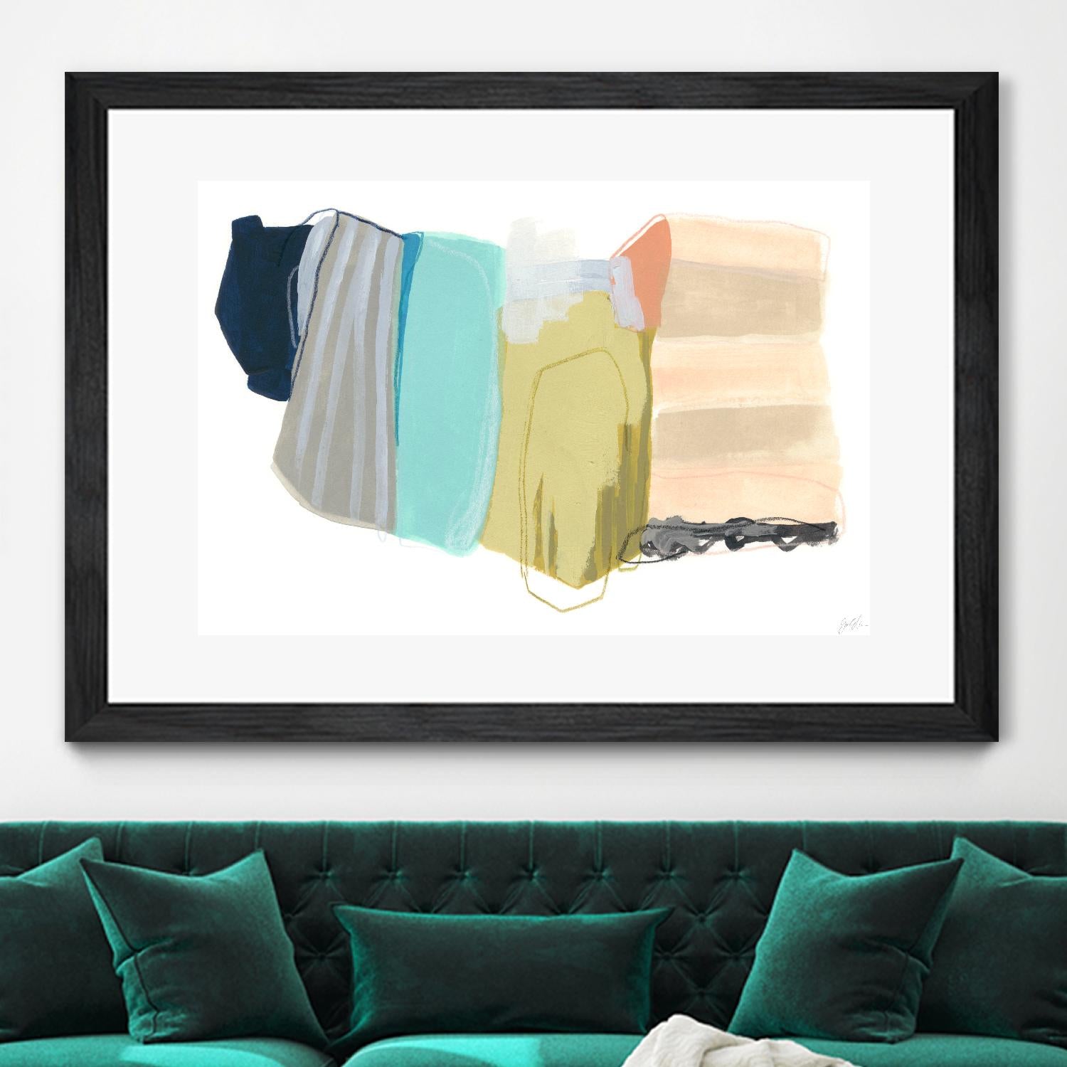 Accordion Fold II by June Erica Vess on GIANT ART - pastels abstract