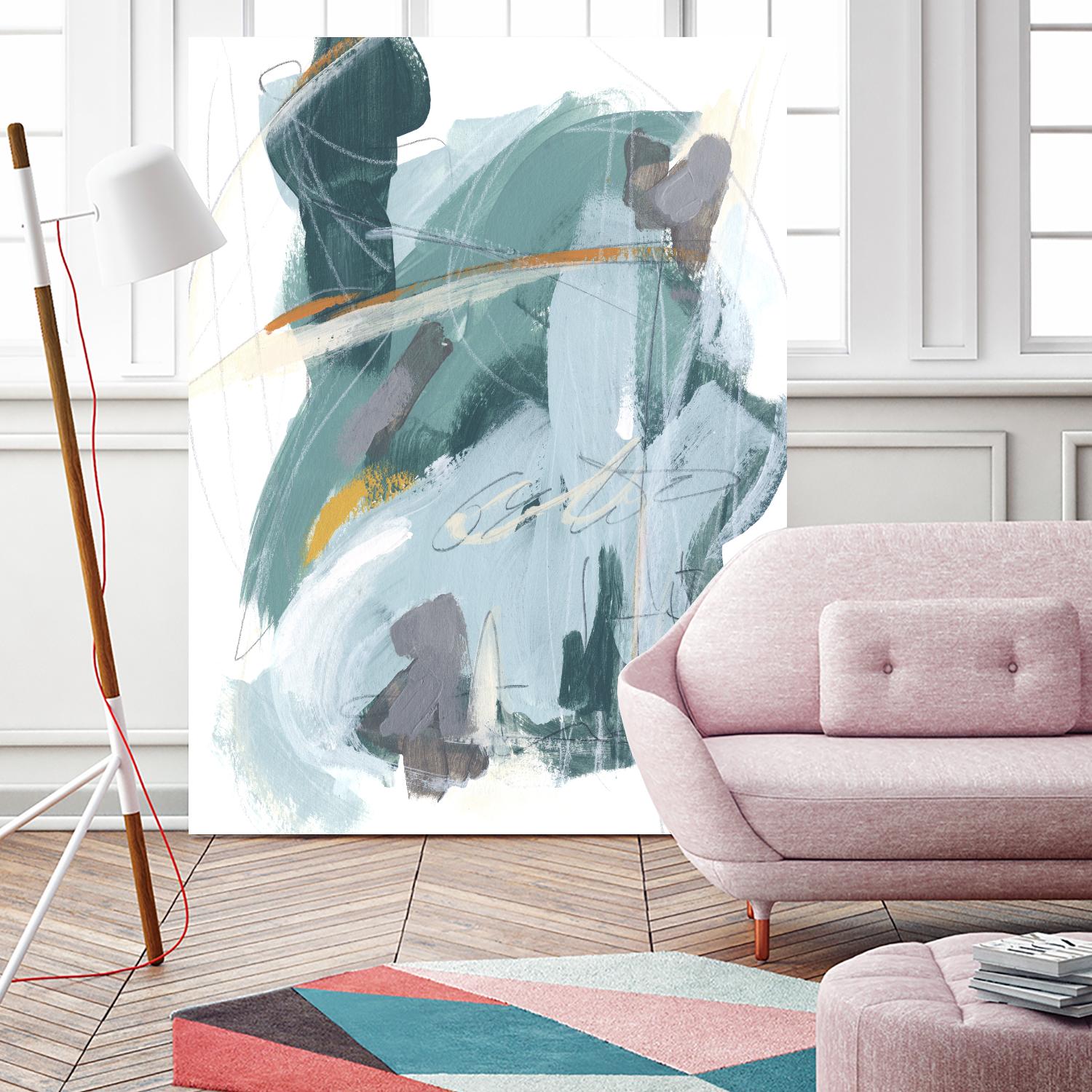 Rhythm Rhapsody IV by June Erica Vess on GIANT ART - blue abstract