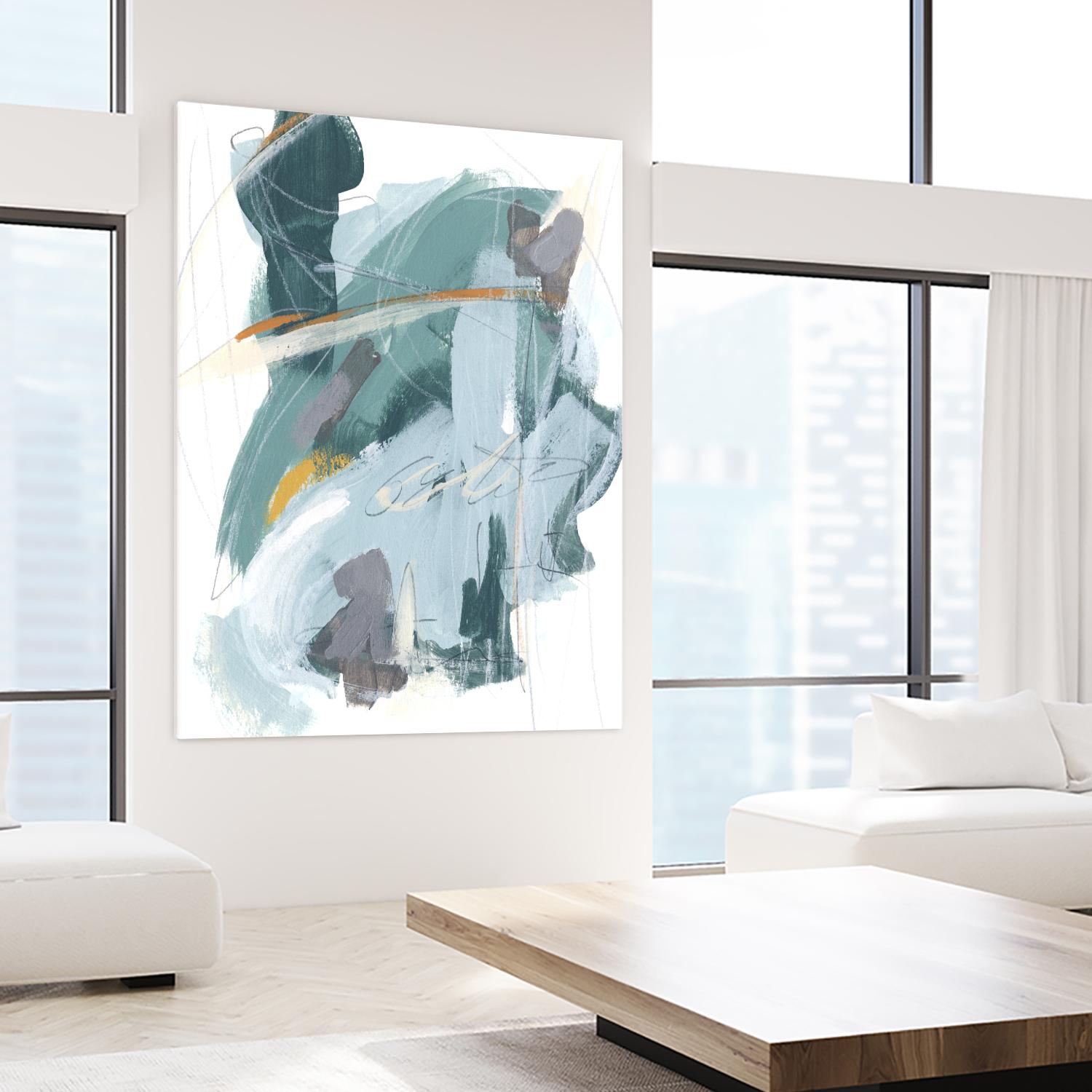 Rhythm Rhapsody IV by June Erica Vess on GIANT ART - blue abstract