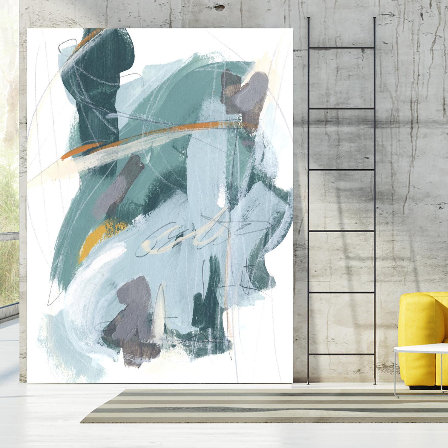 Rhythm Rhapsody IV by June Erica Vess on GIANT ART - blue abstract