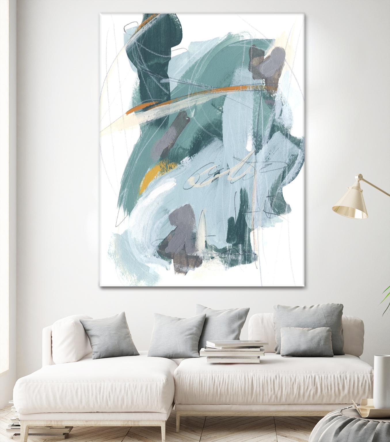 Rhythm Rhapsody IV by June Erica Vess on GIANT ART - blue abstract