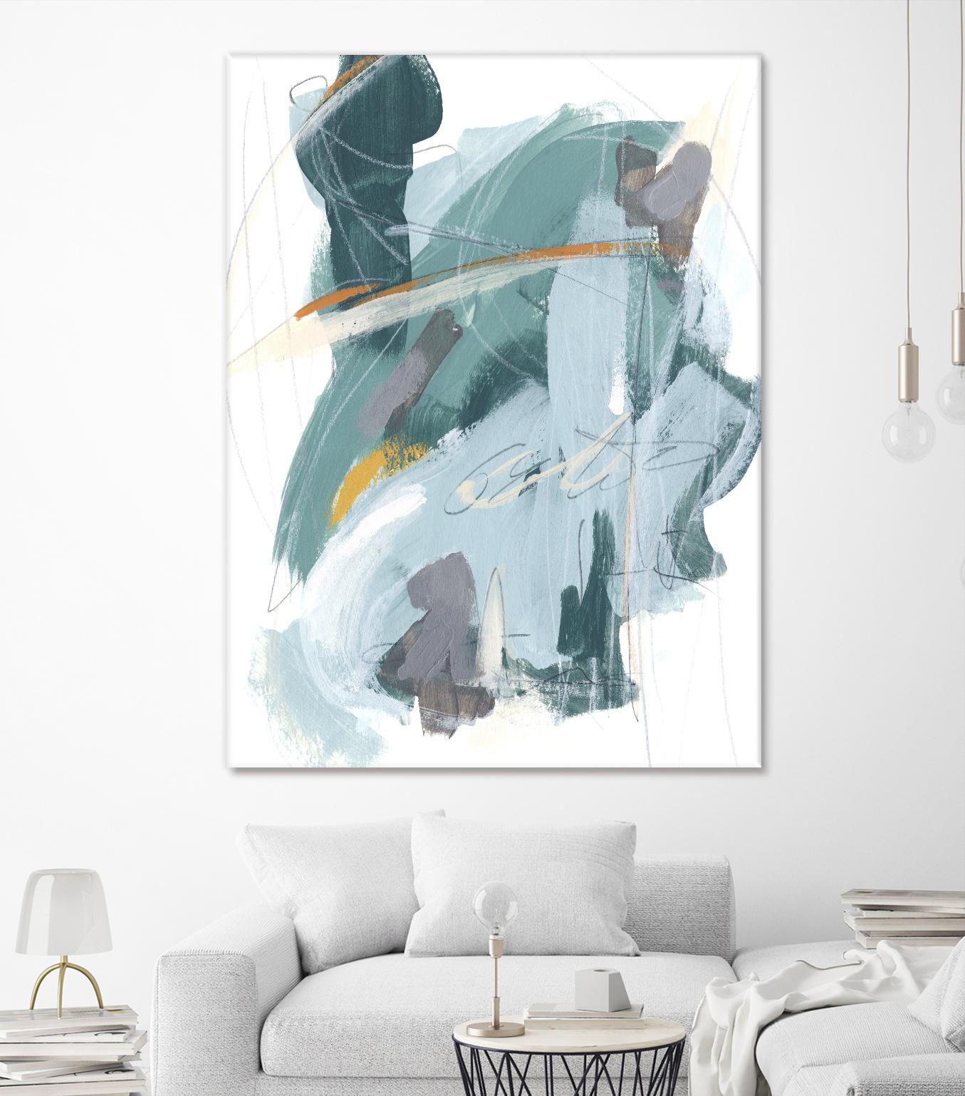 Rhythm Rhapsody IV by June Erica Vess on GIANT ART - blue abstract