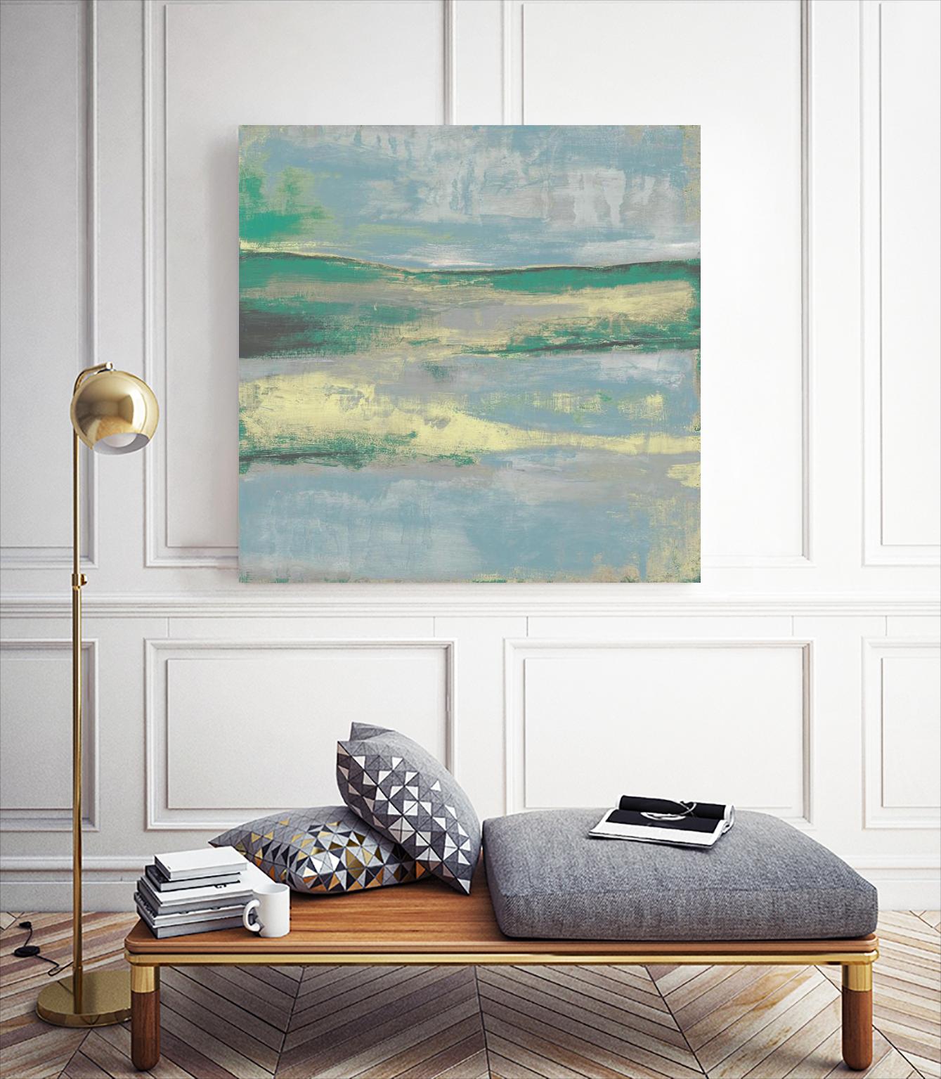 Cool Horizon II by Jennifer Goldberger on GIANT ART - green sea scene