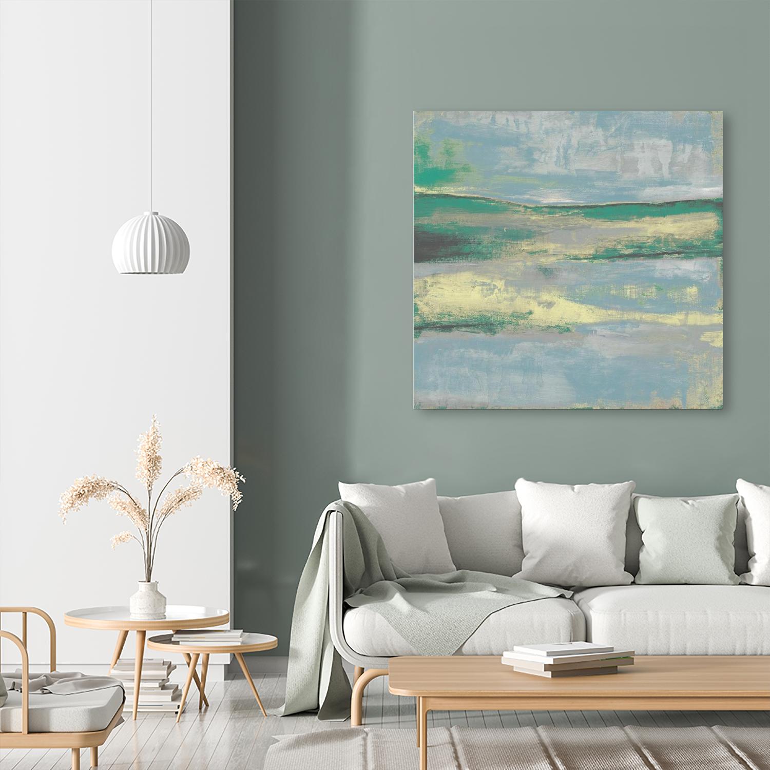 Cool Horizon II by Jennifer Goldberger on GIANT ART - green sea scene