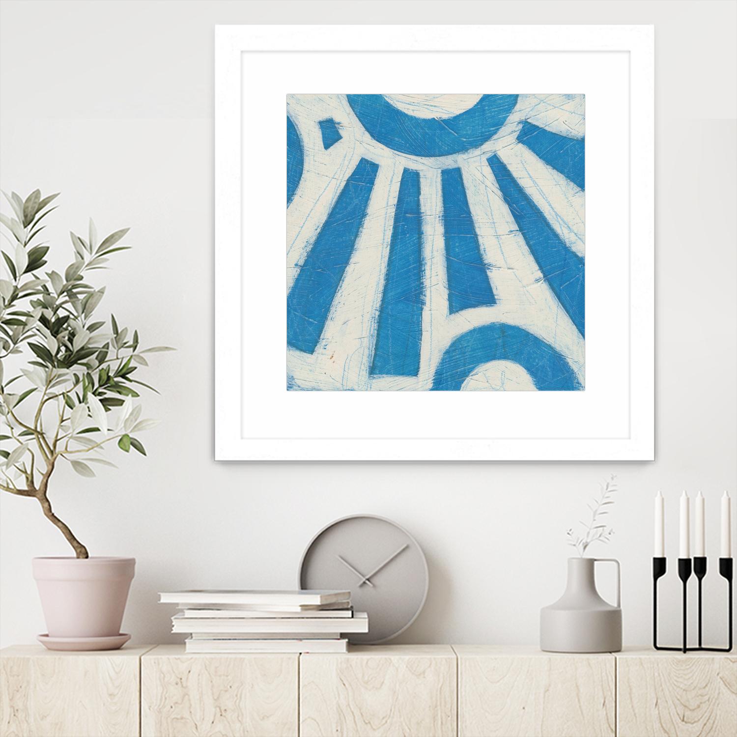 Spectrum Hieroglyph V by June Erica Vess on GIANT ART - blue abstract