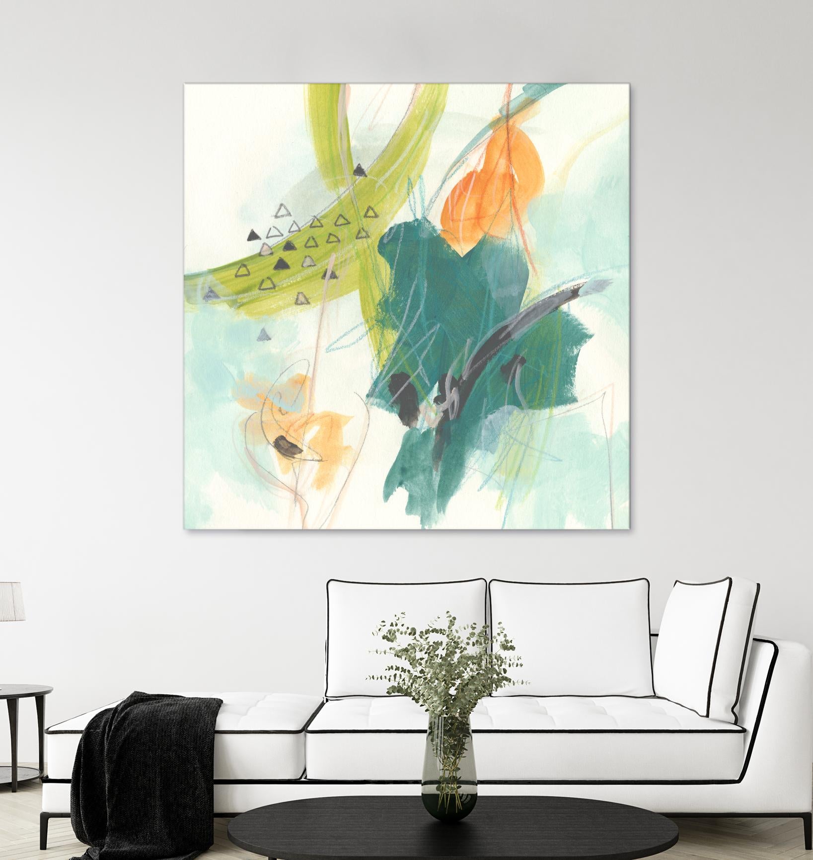 Skipping Stones I by June Erica Vess on GIANT ART - blue abstract