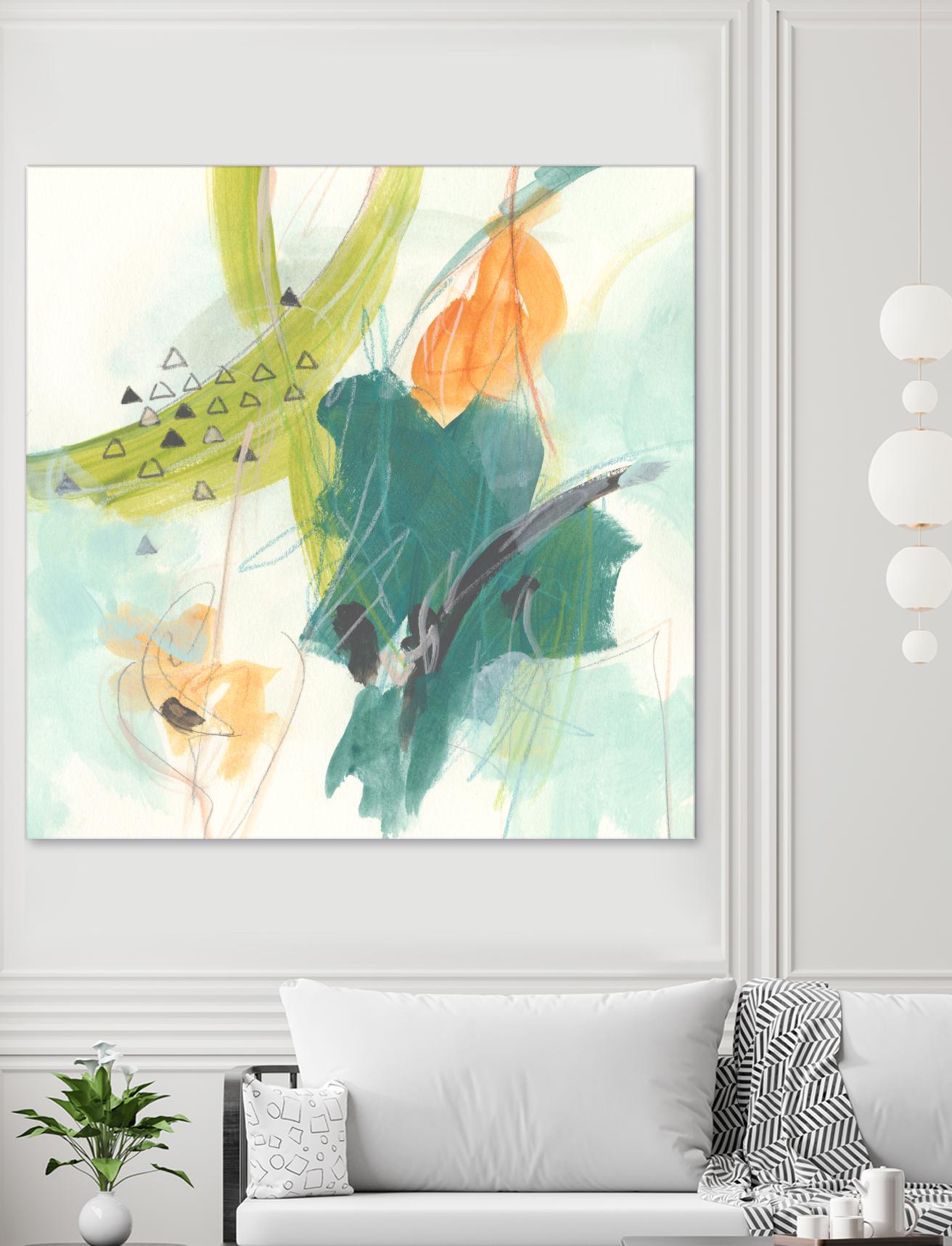 Skipping Stones I by June Erica Vess on GIANT ART - blue abstract