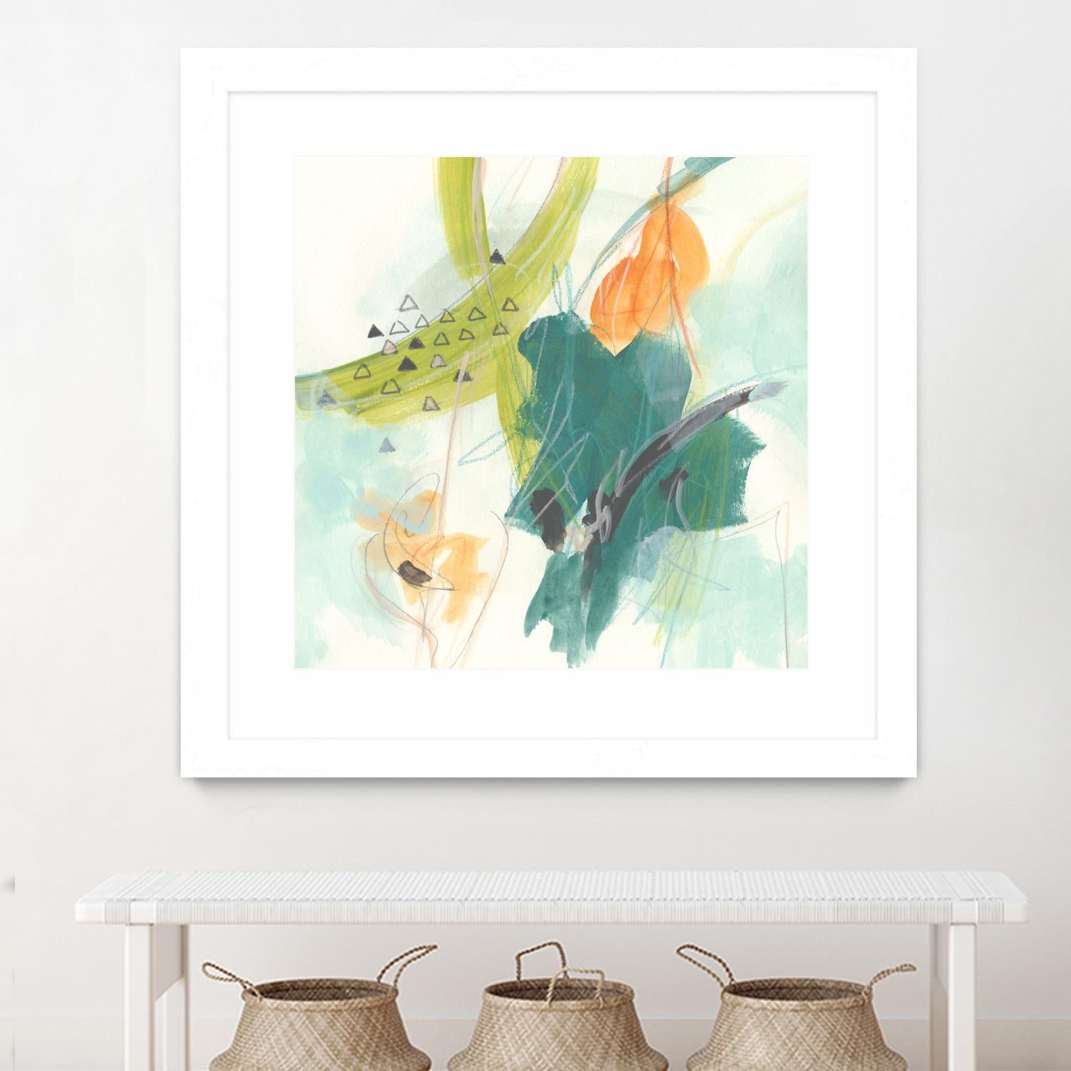 Skipping Stones I by June Erica Vess on GIANT ART - blue abstract